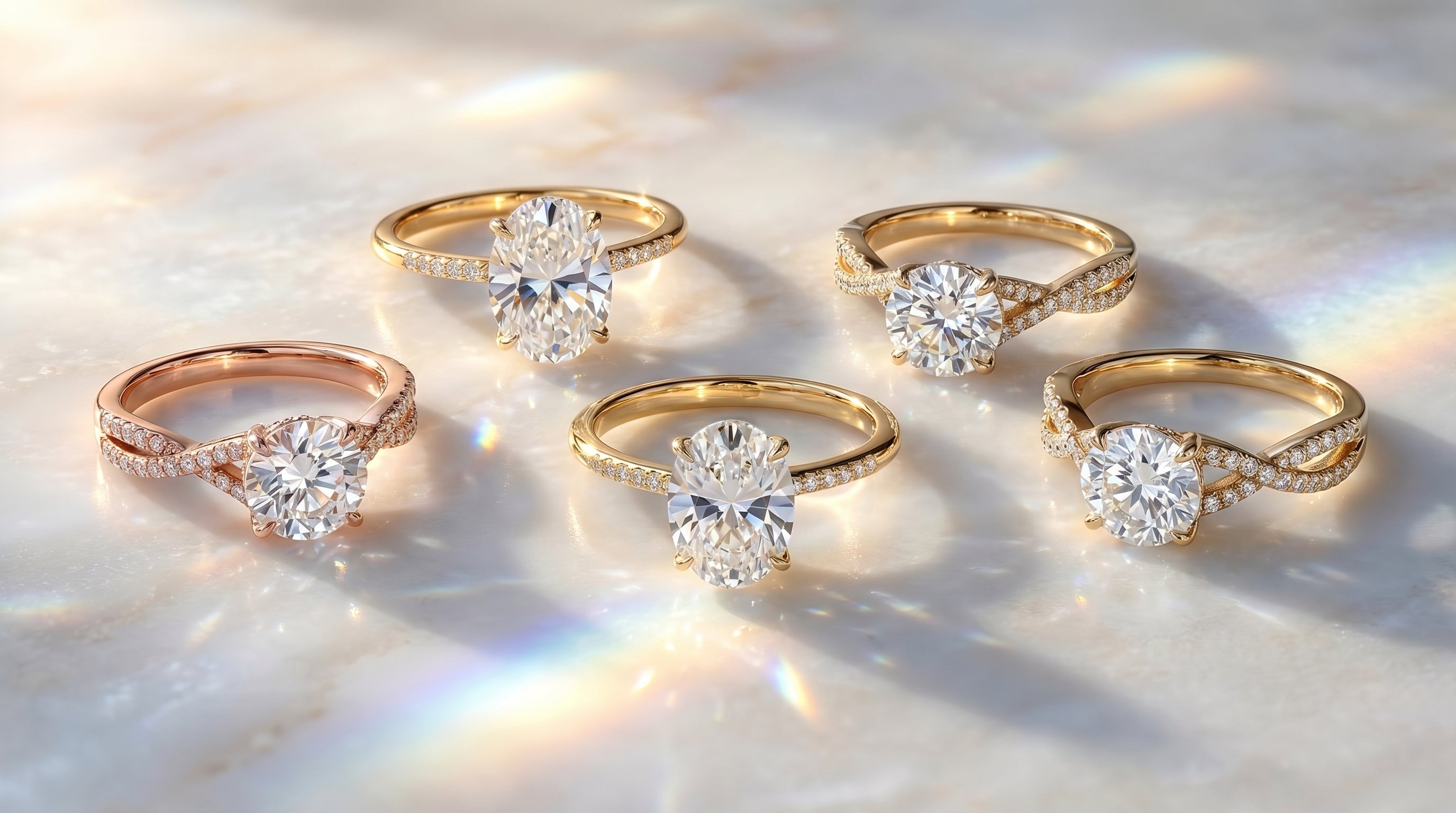 18k gold engagement ring - hero image