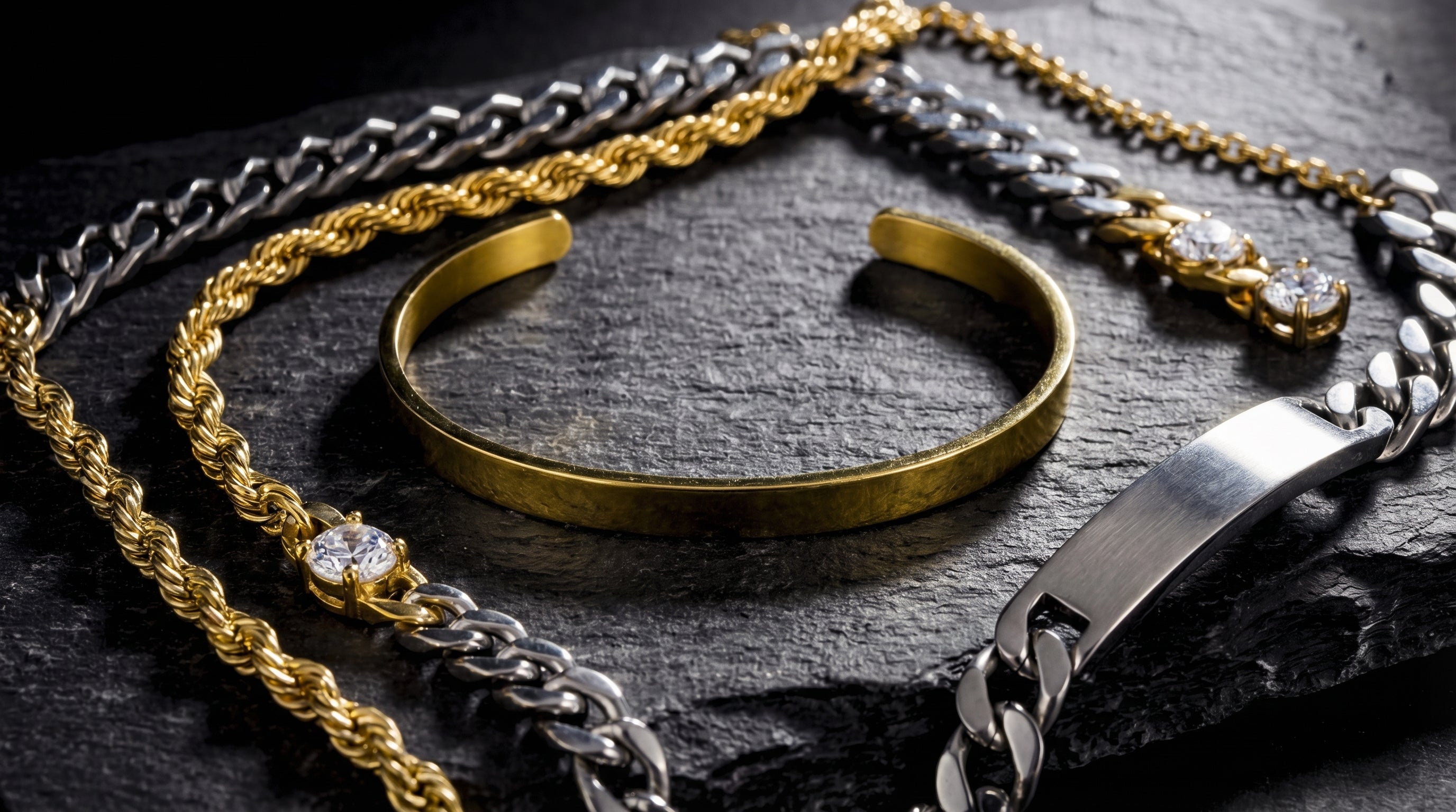 22k gold bracelet men's - hero image