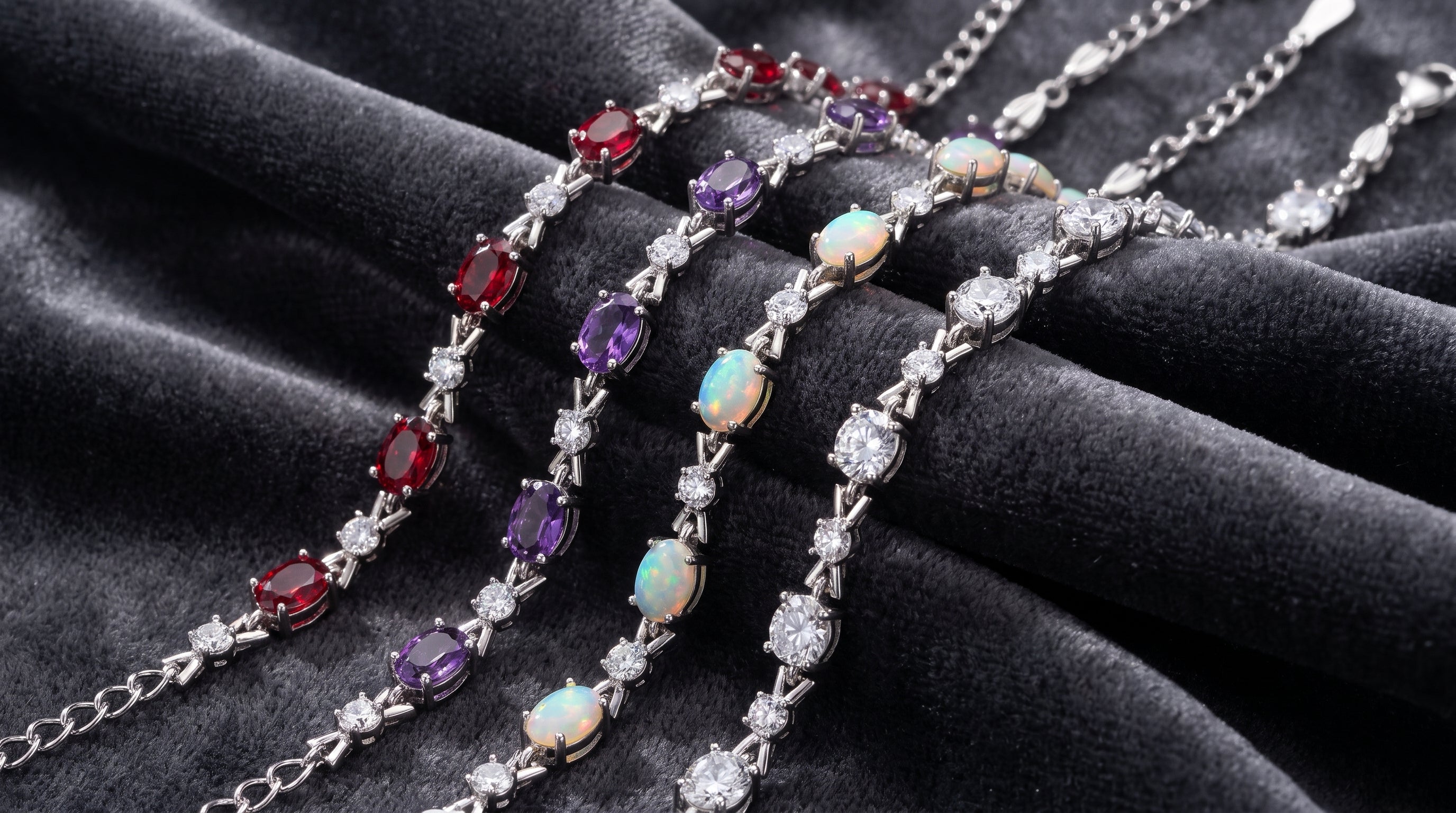 birthstone jewelry bracelet editorial image