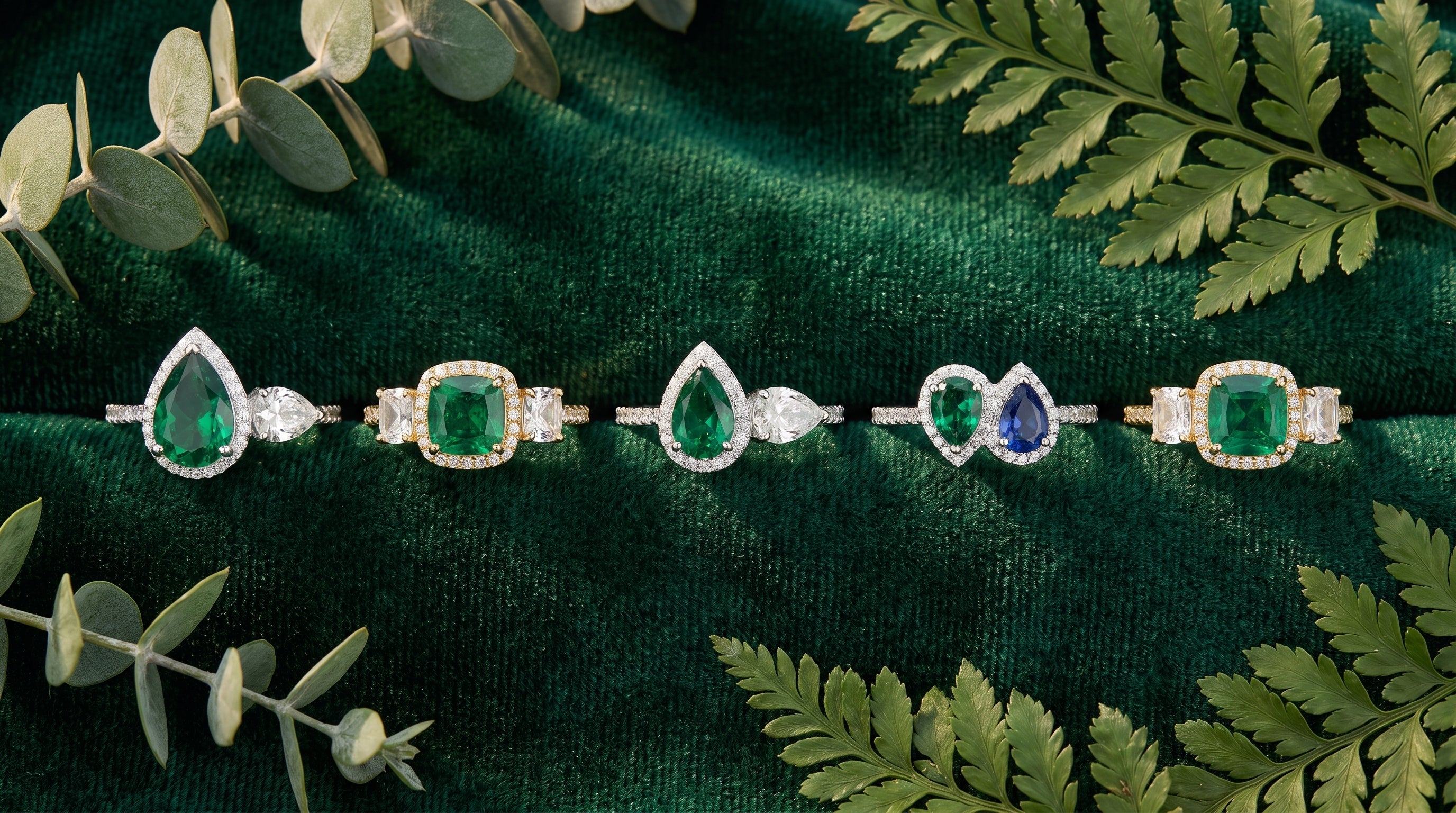 birthstone ring 2 stones editorial image