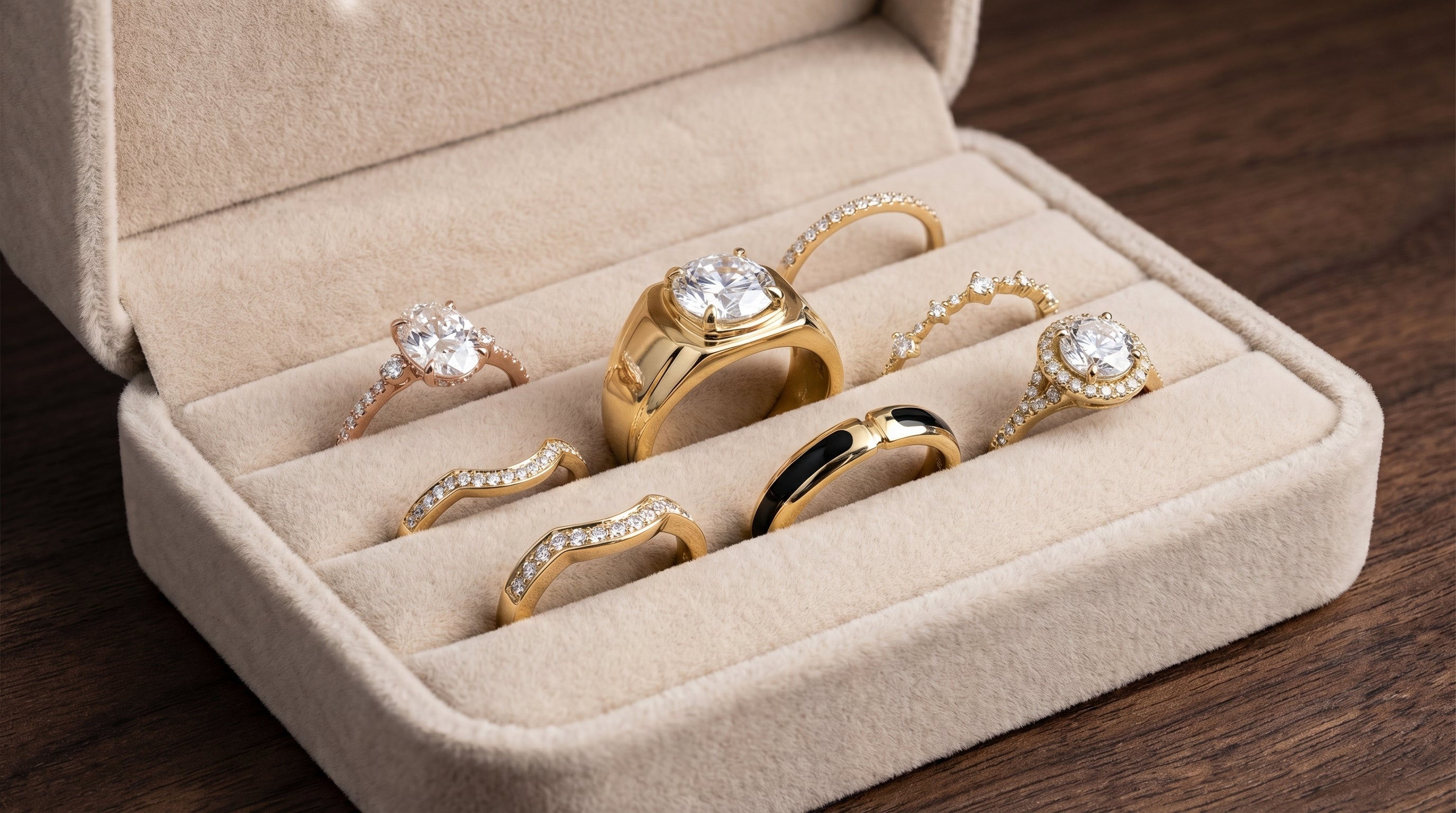 mens diamond ring 14k gold - hero image