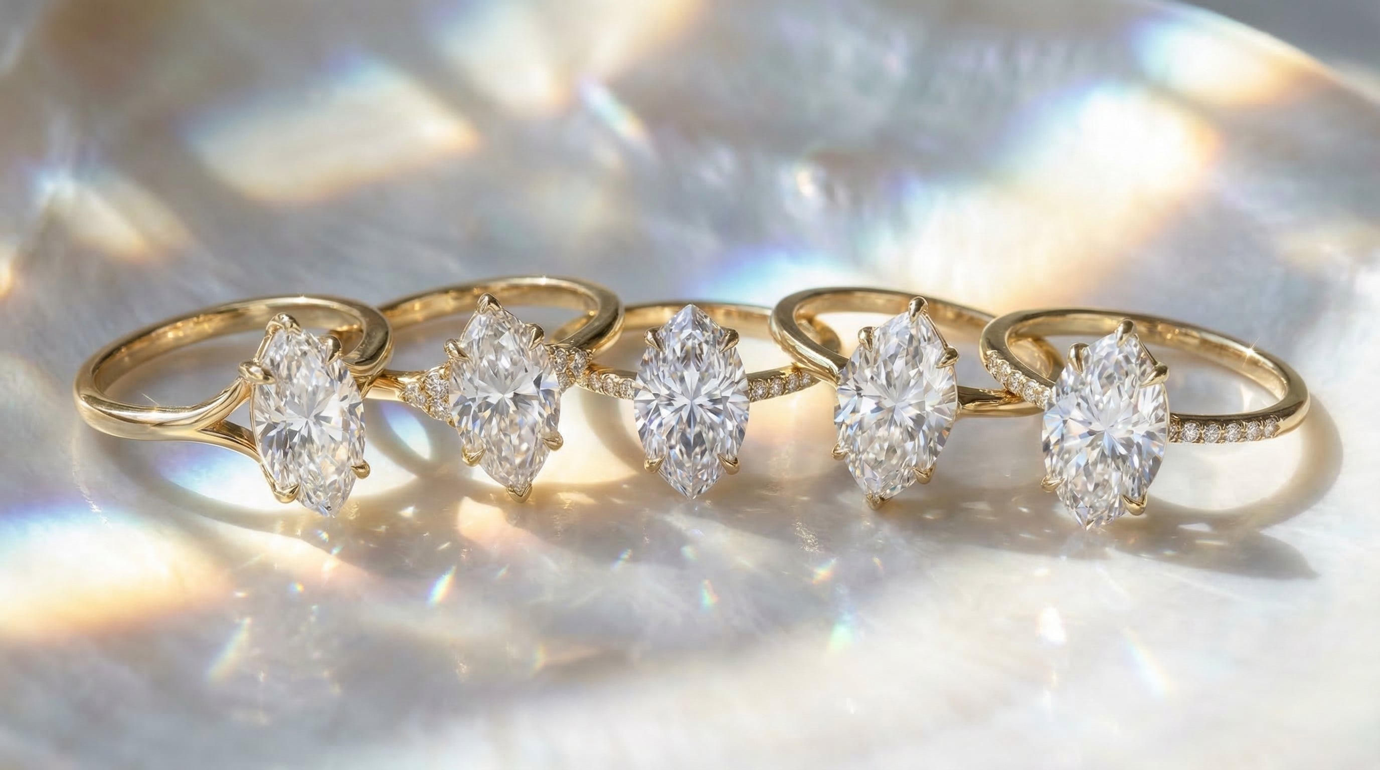 moissanite engagement rings marquise - hero image