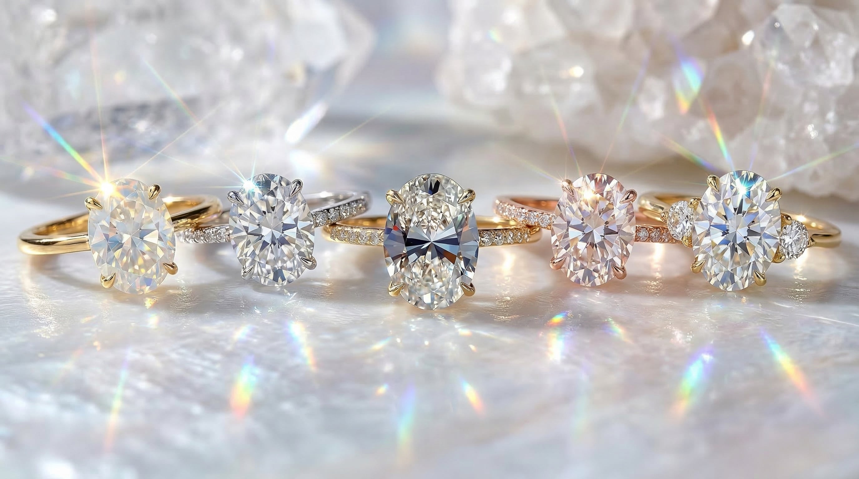 moissanite vs cubic zirconia vs diamond - hero image