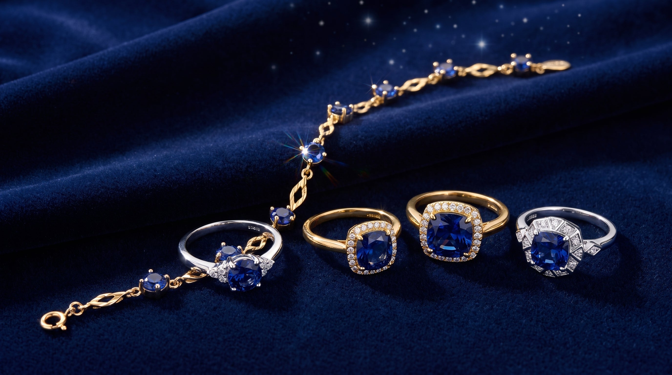 sapphire birthstone ring editorial image