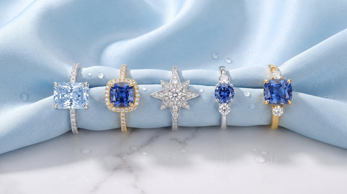 sapphire jewelry ring editorial image