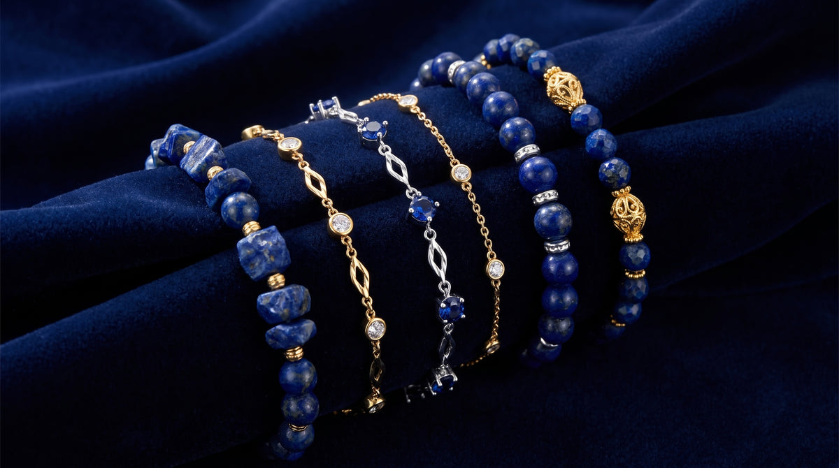 september birthstone bracelet editorial image