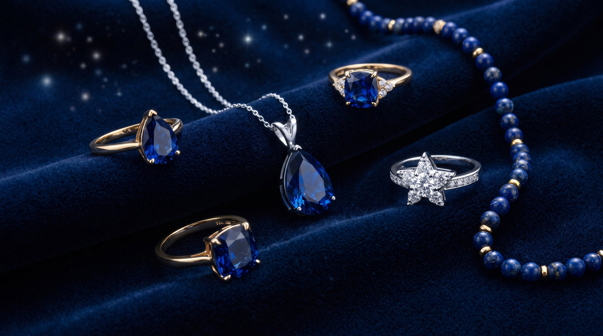 september birthstone jewelry editorial image