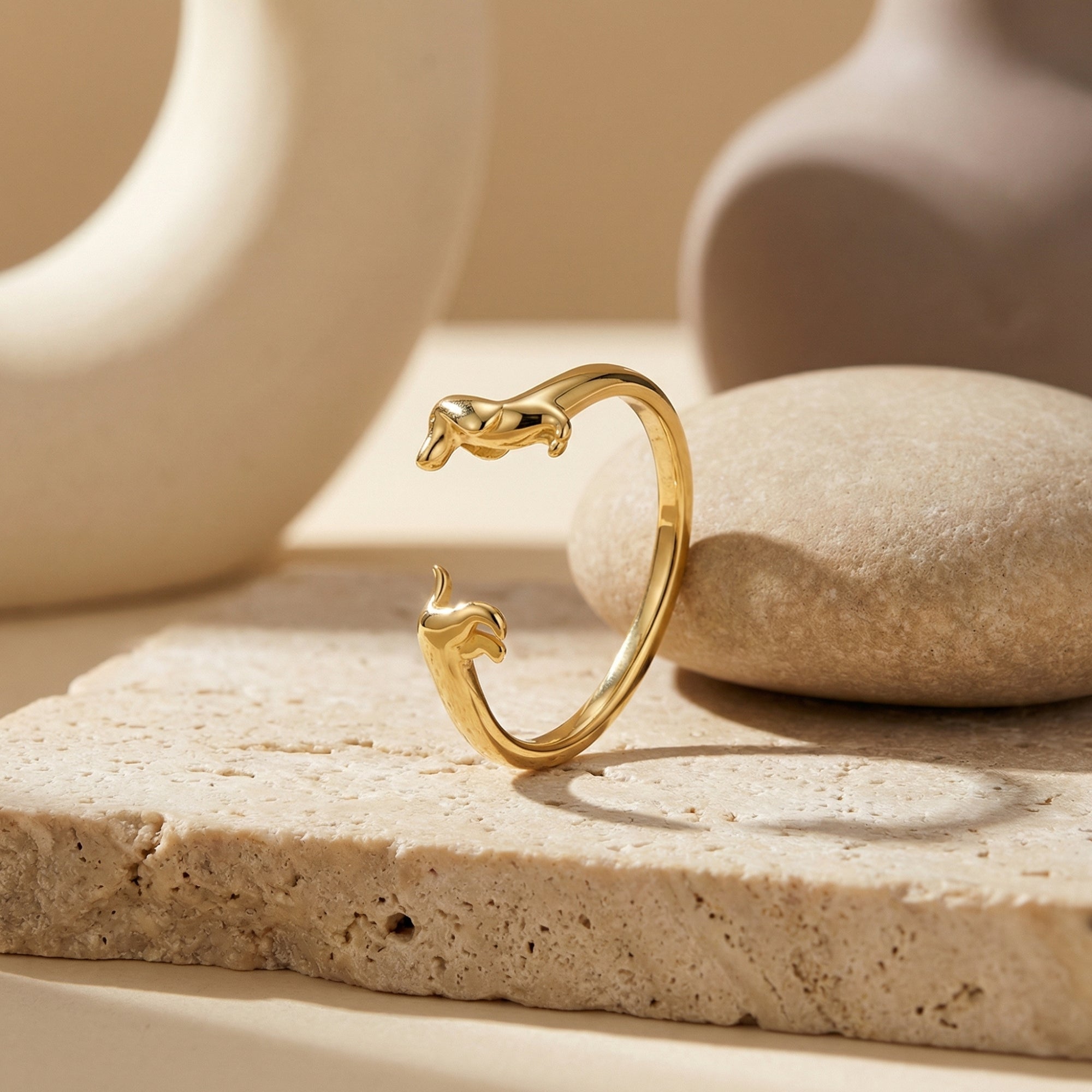 The Devoted Dachshund Adjustable Ring
