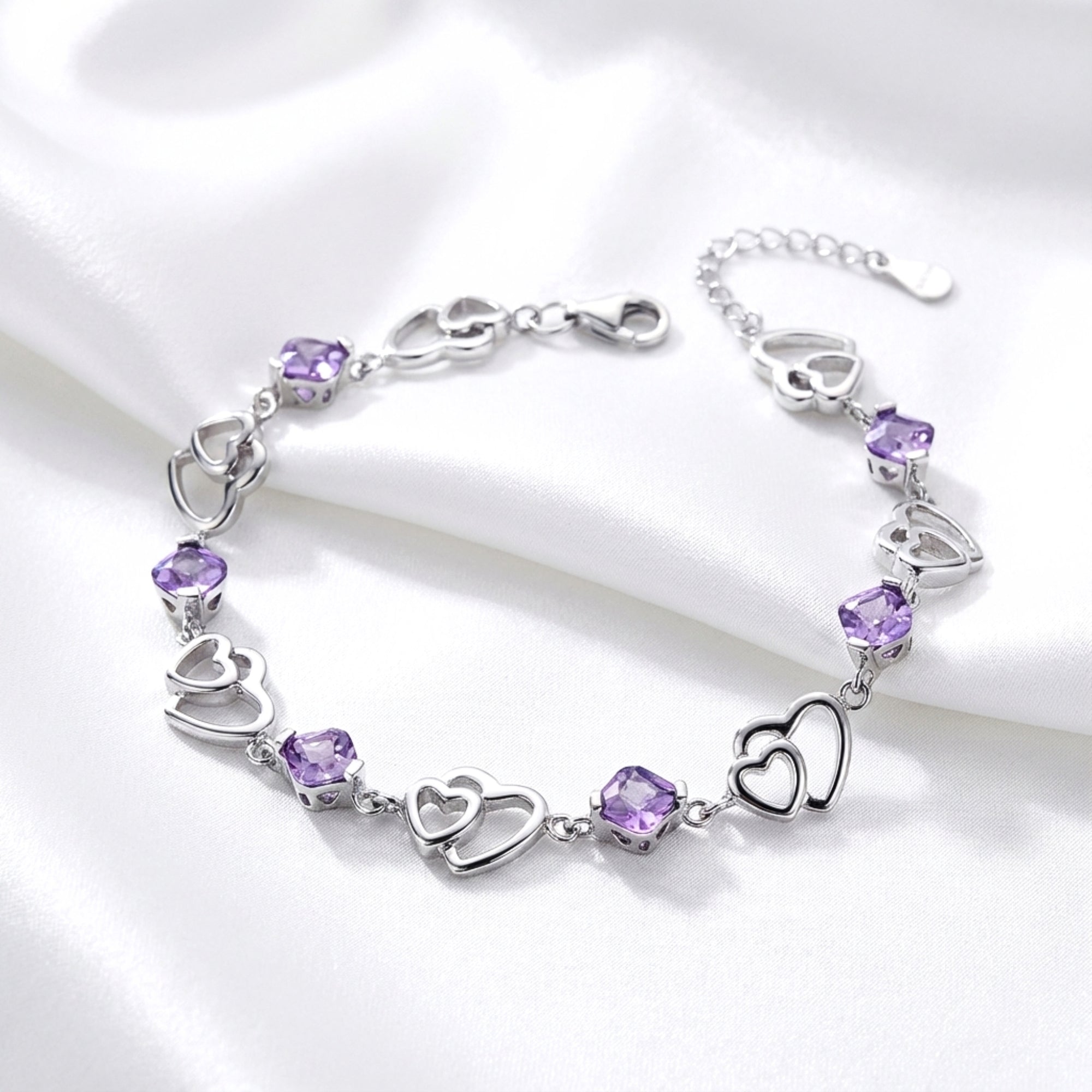 The Althea Heart Bracelet - S925 Sterling Silver
