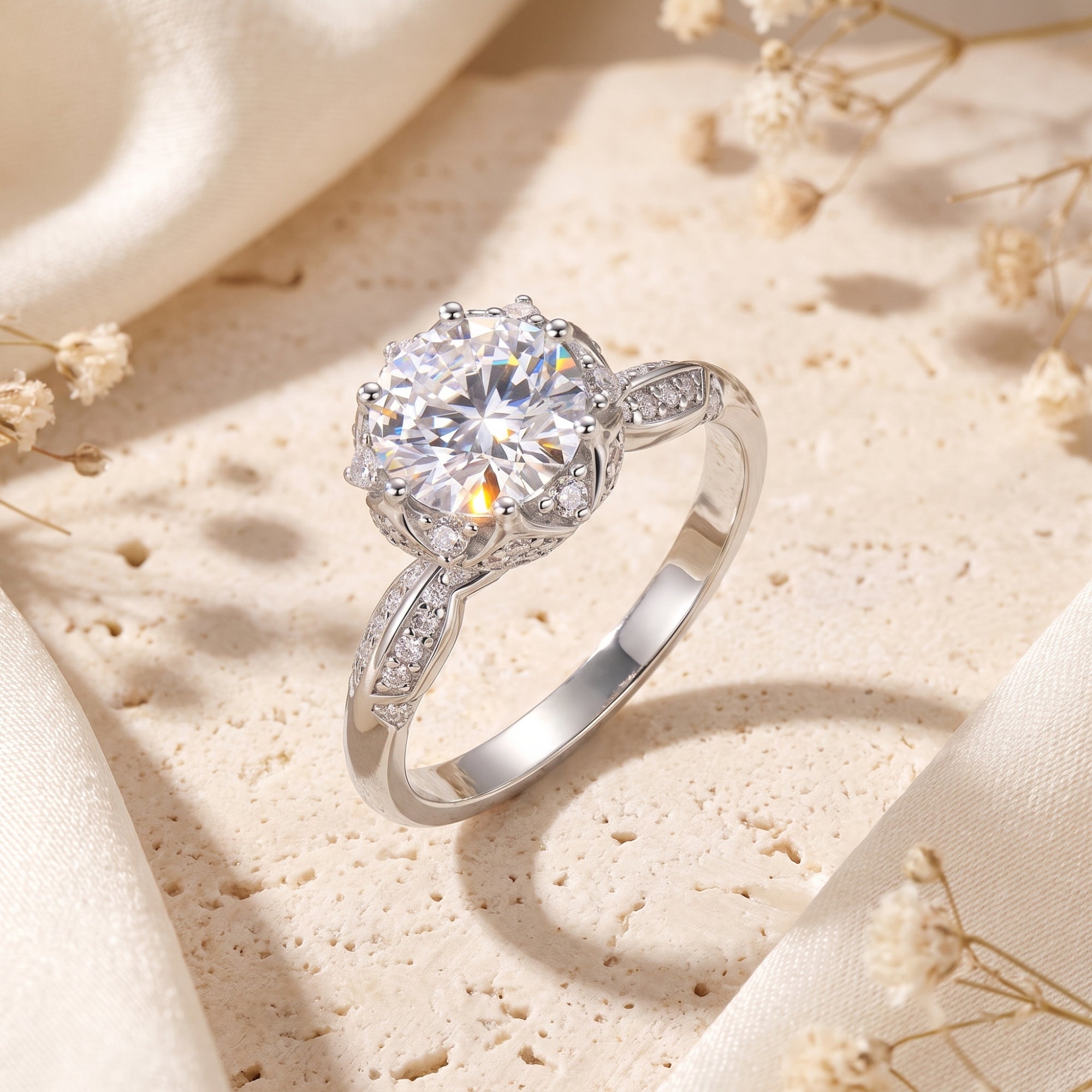 The Elysian Bloom Solitaire Ring