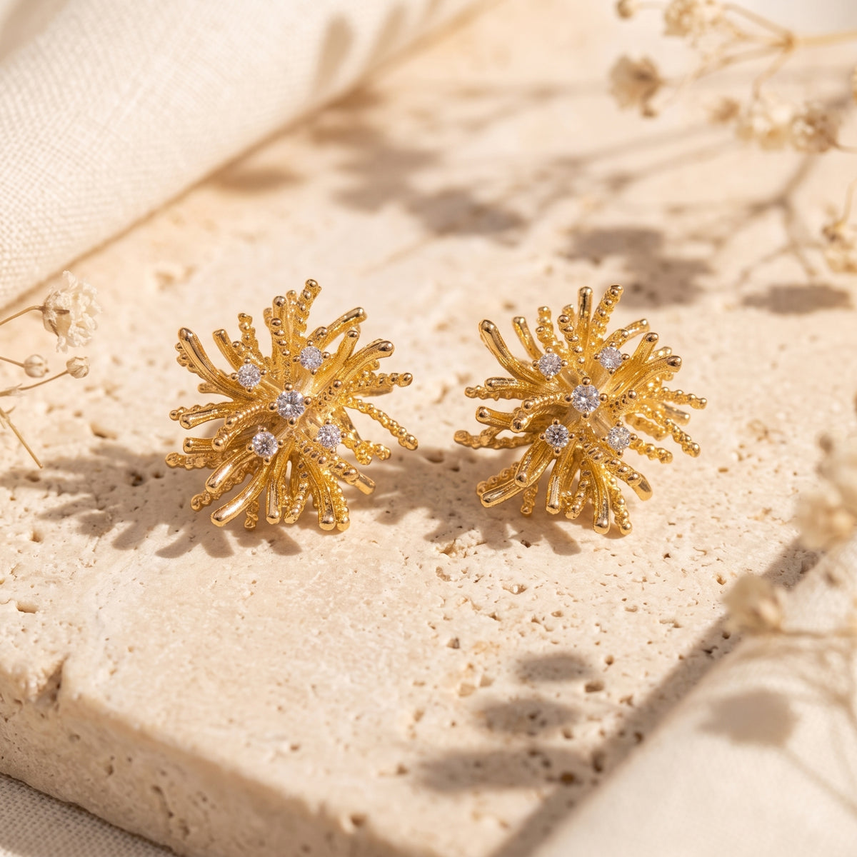 Boucles d’oreilles explosion céleste