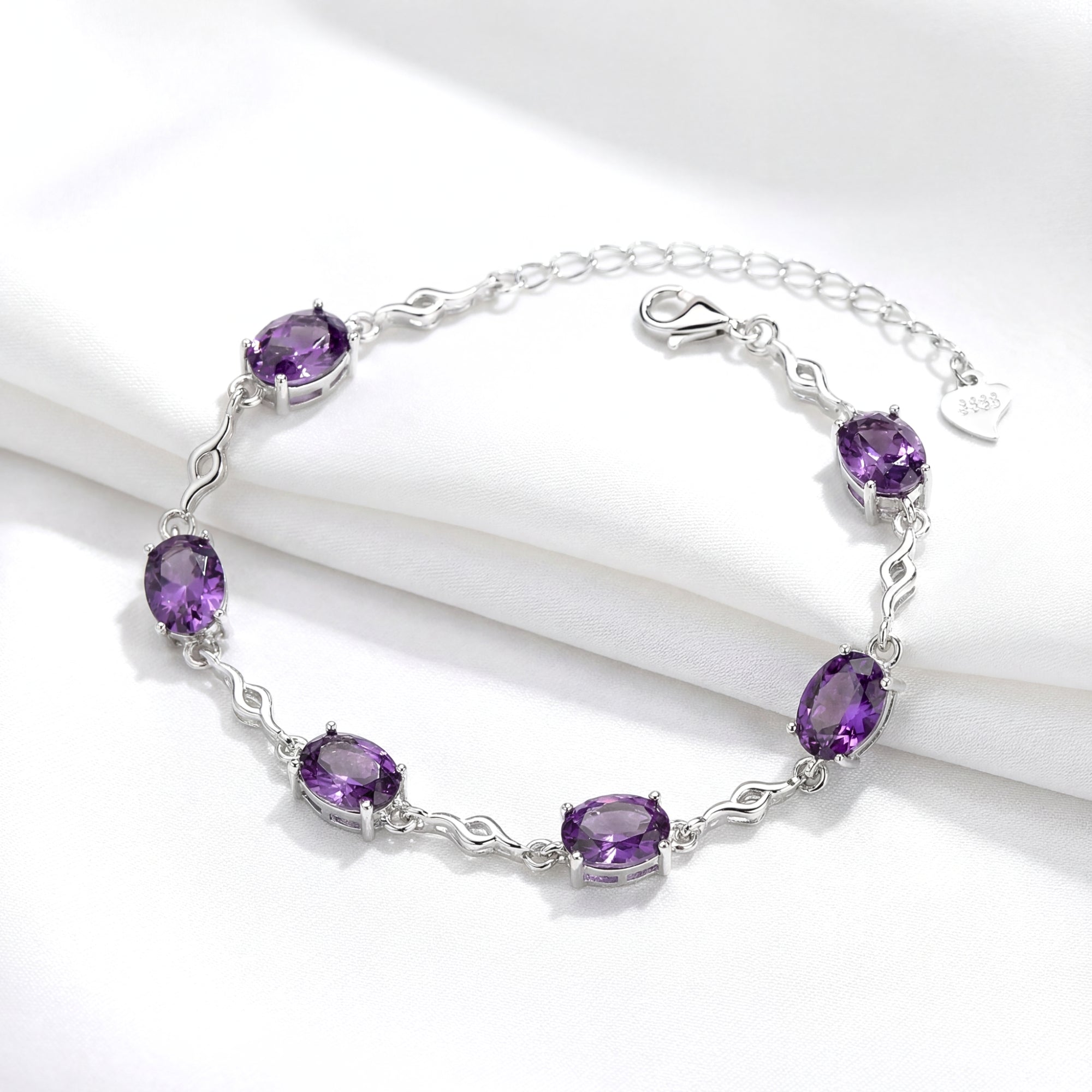 The Estella Station Bracelet - S925 Sterling Silver