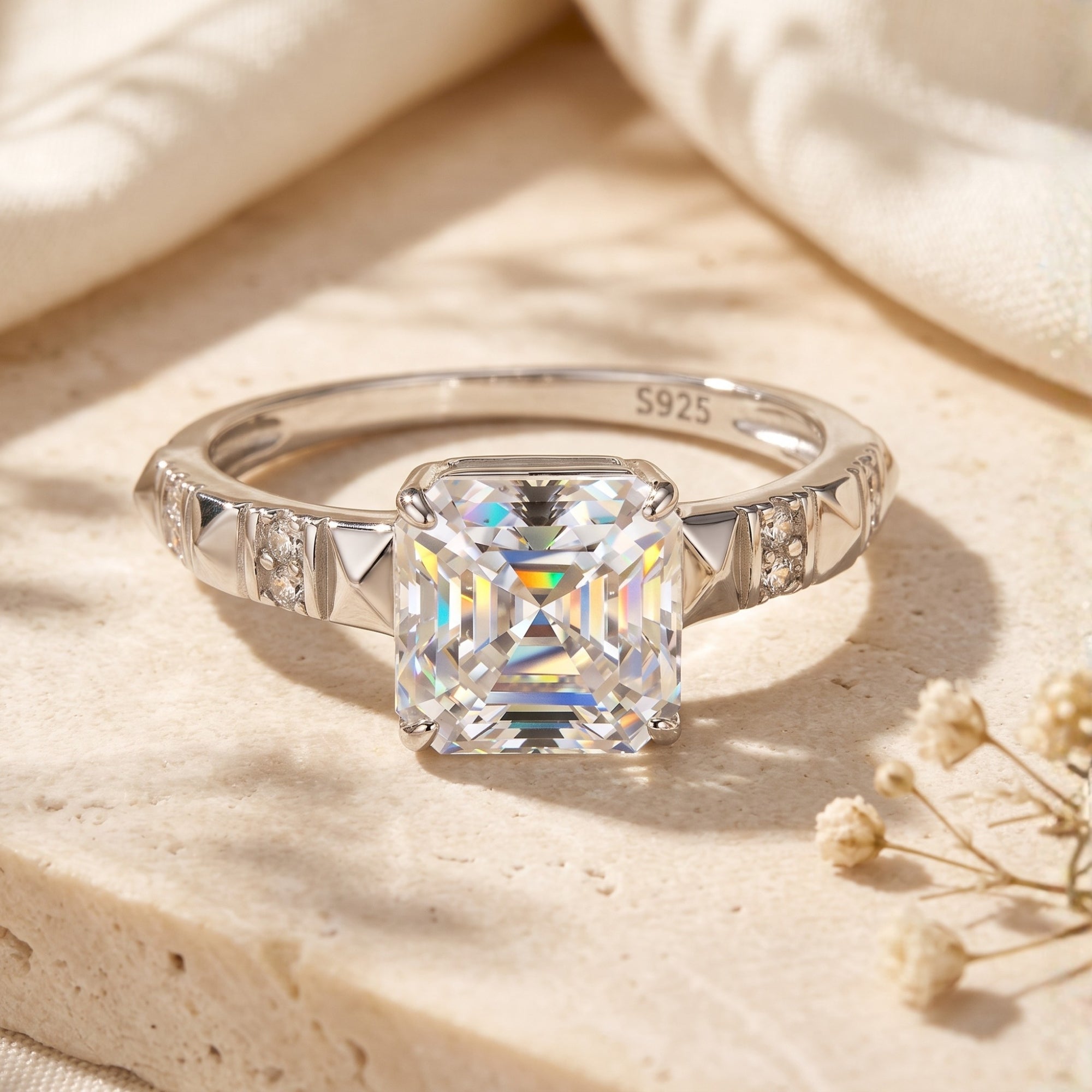 La bague solitaire taille radiant Valo