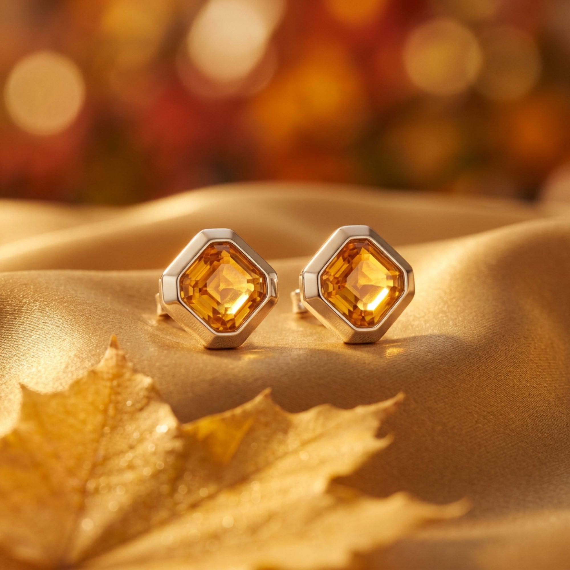The Leonie Natural Citrine Earrings