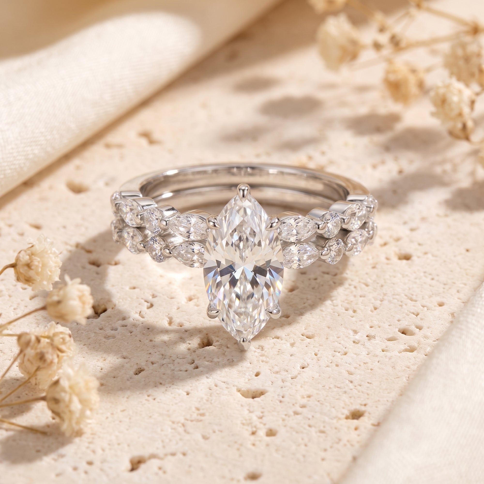 The Marquise Nested Ring