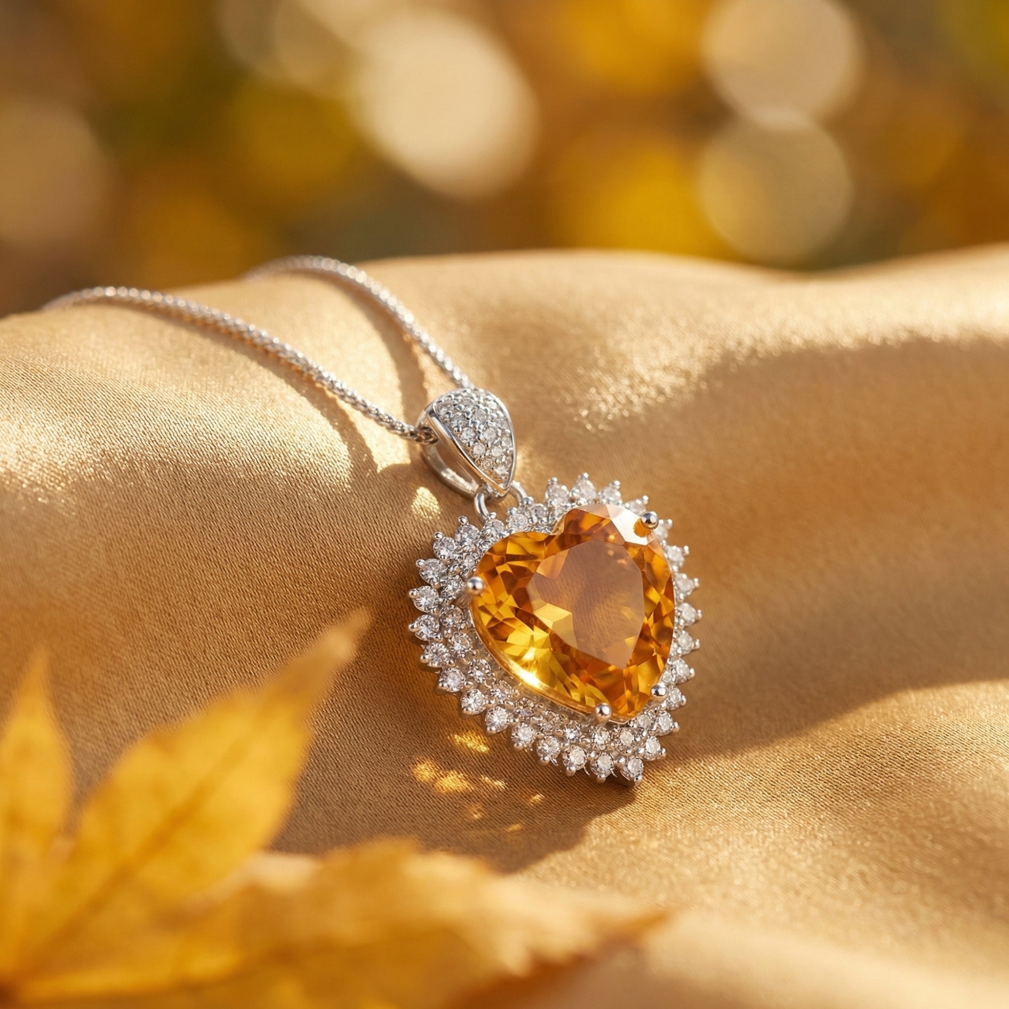 The Solestia Heart Citrine Necklace