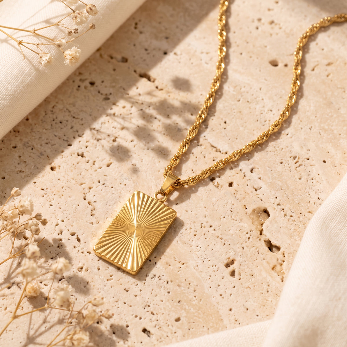 The Sunburst Plaque Necklace