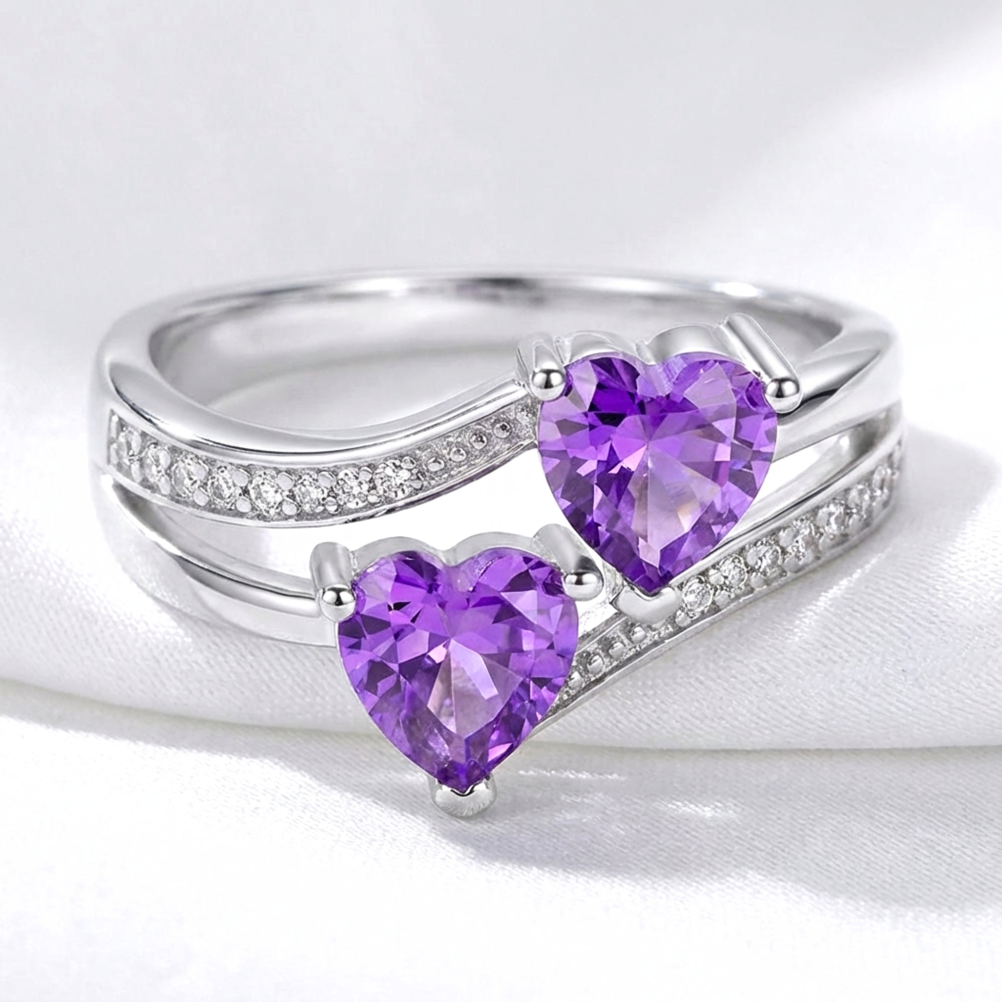 The Adara Heart Ring - S925 Sterling Silver