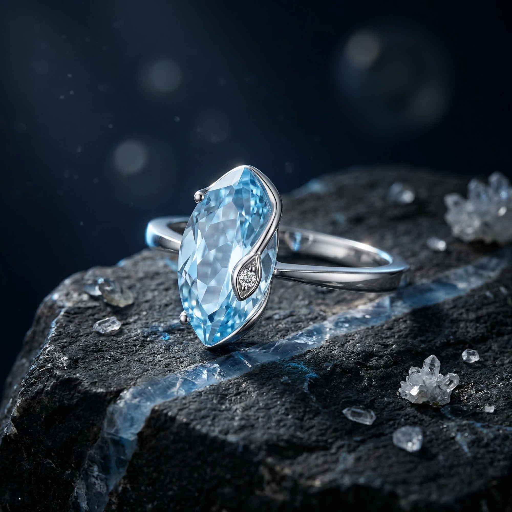 The Elysiana Natural Topaz Ring