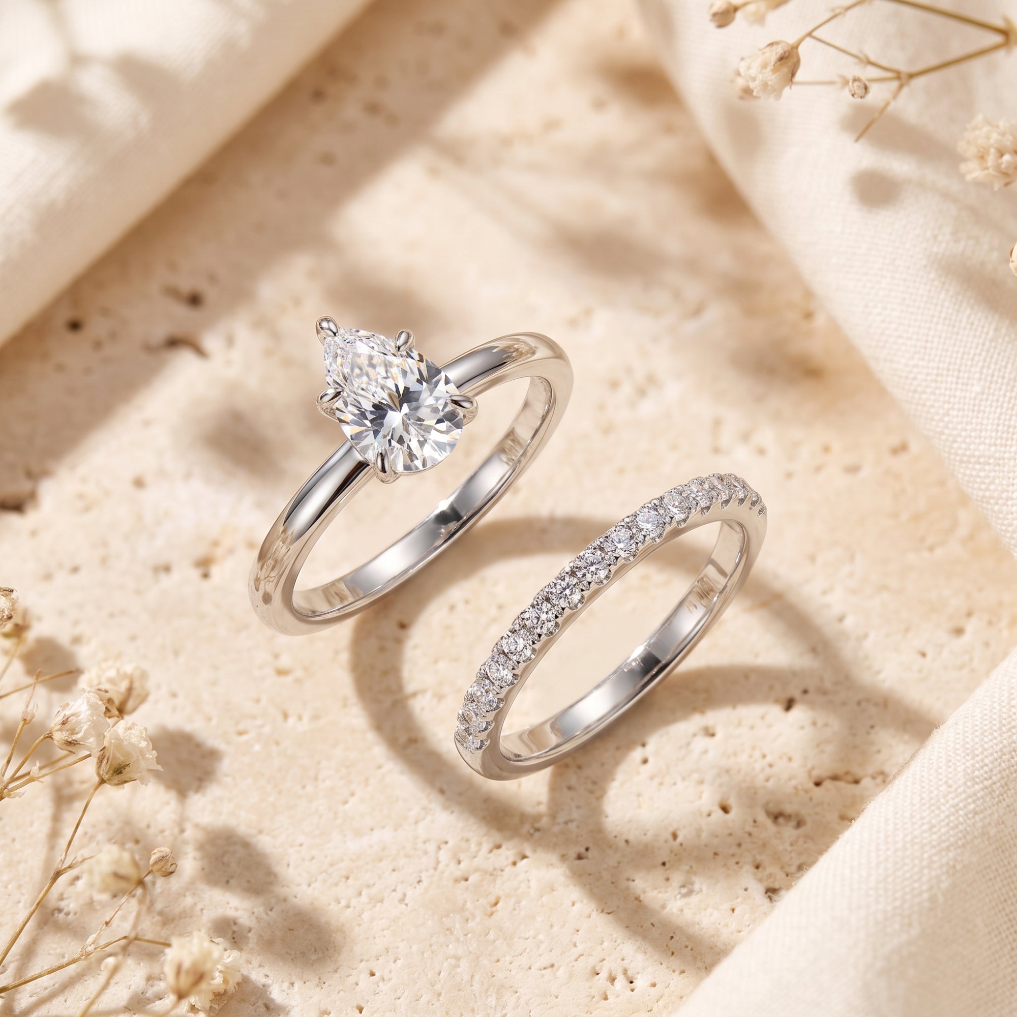 The Teardrop Nested Ring Set