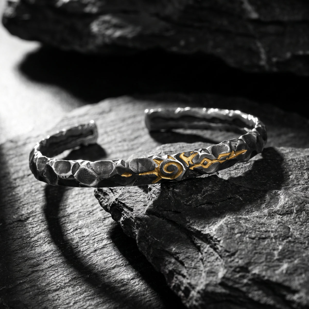 The Hammered Sigil Cuff Bracelet