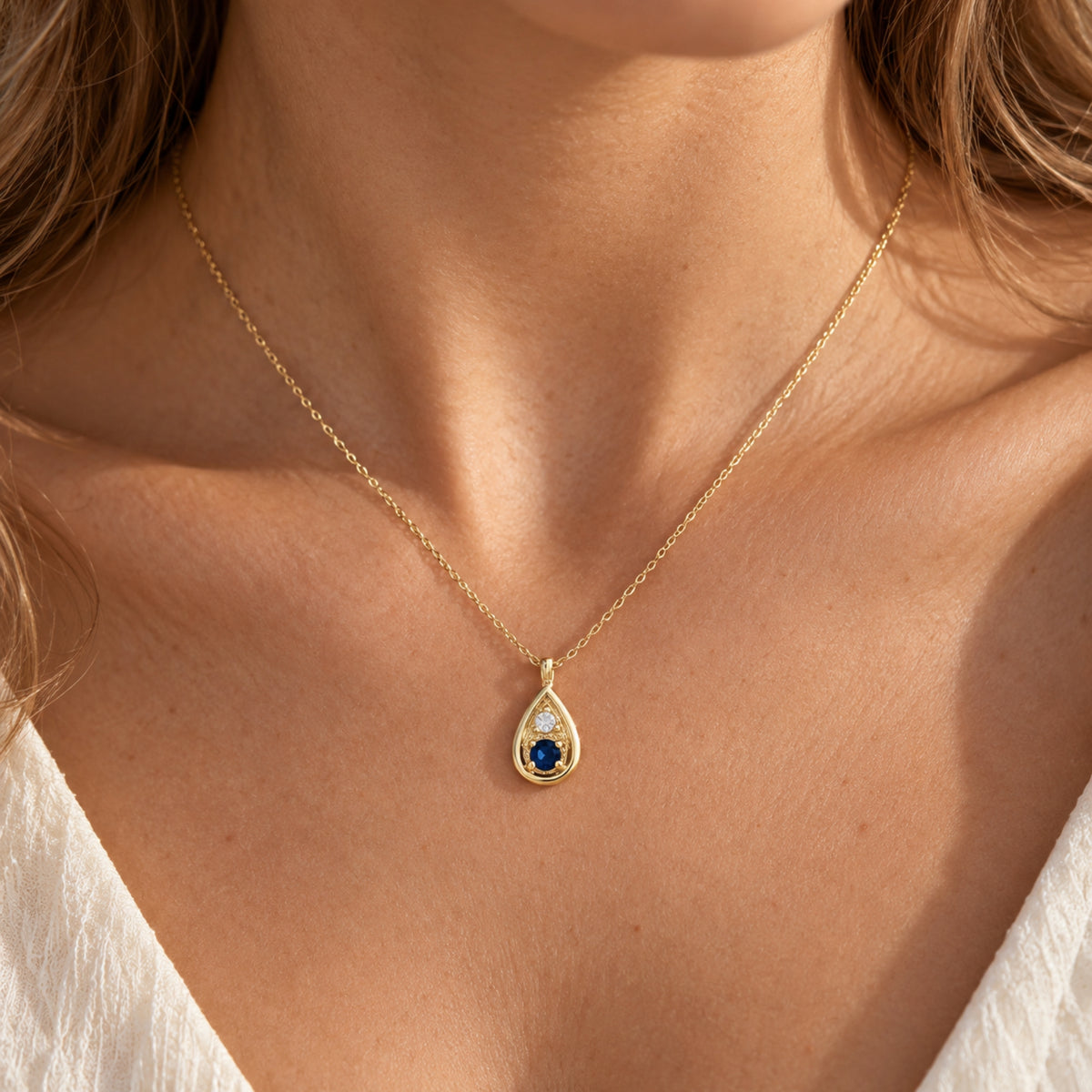 The Teardrop Birthstone Necklace
