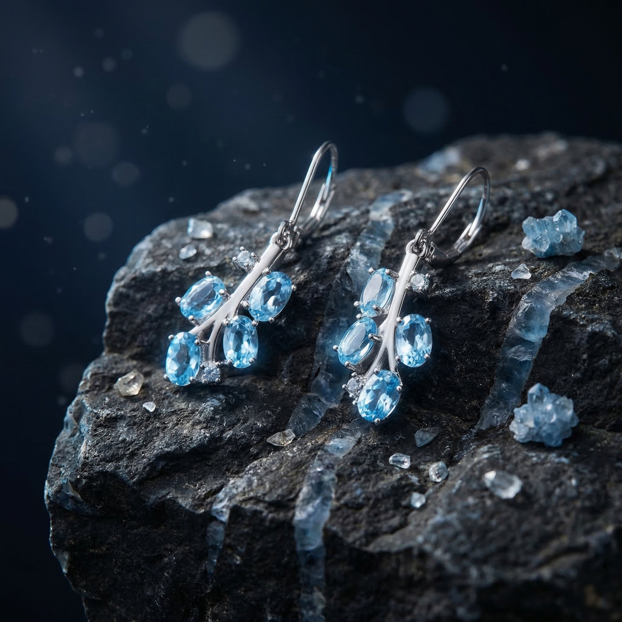 The Nereia Natural Topaz Earrings