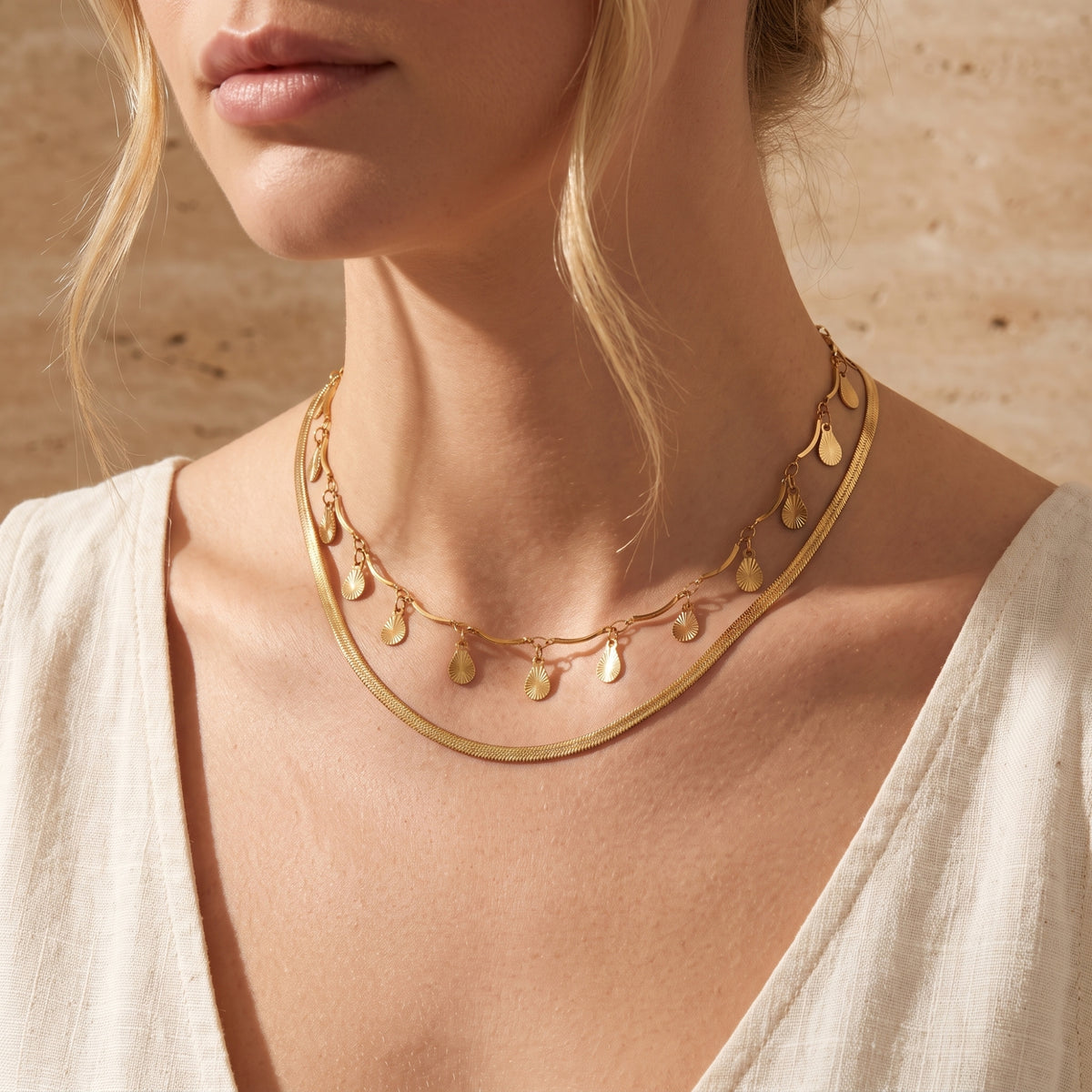 Le collier goutte rayonnante