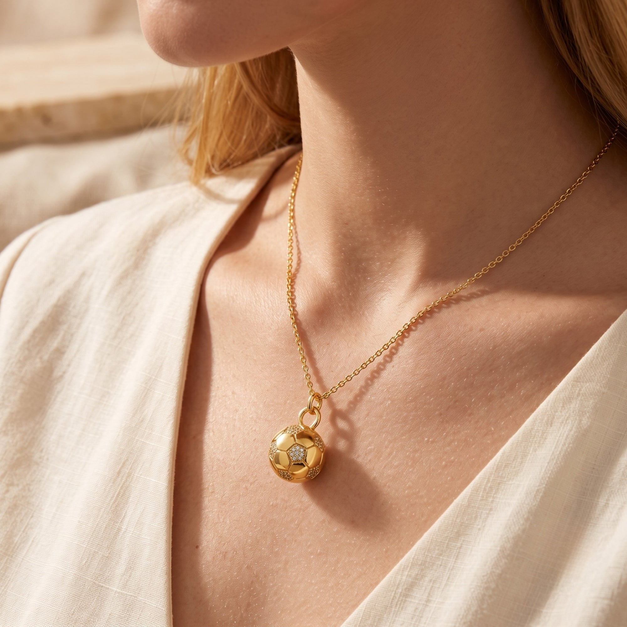 The Striker Soccer Ball Necklace