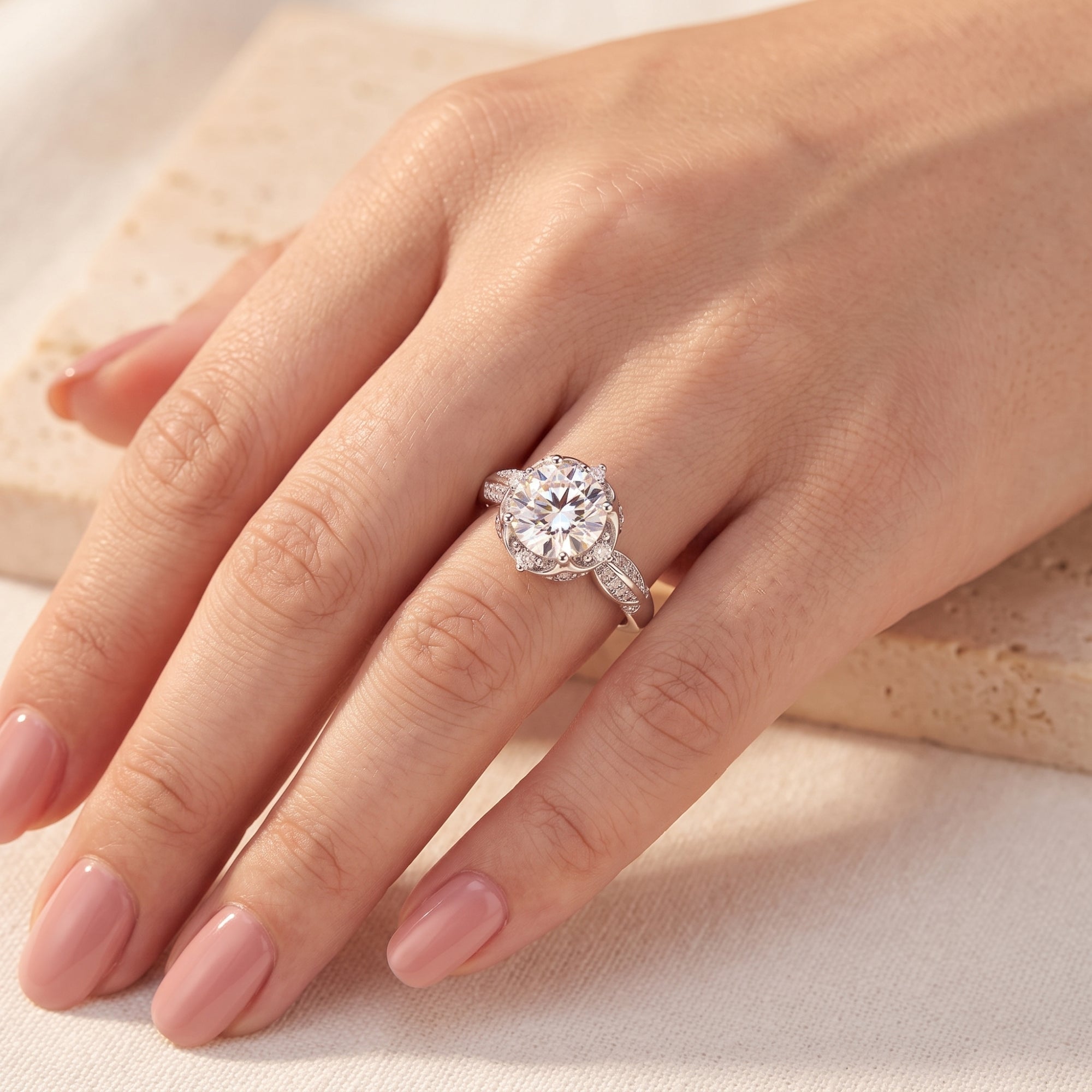 The Elysian Bloom Solitaire Ring