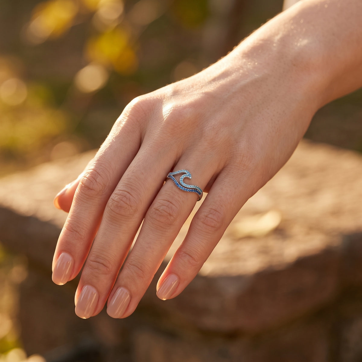 La bague ouverte vague océan