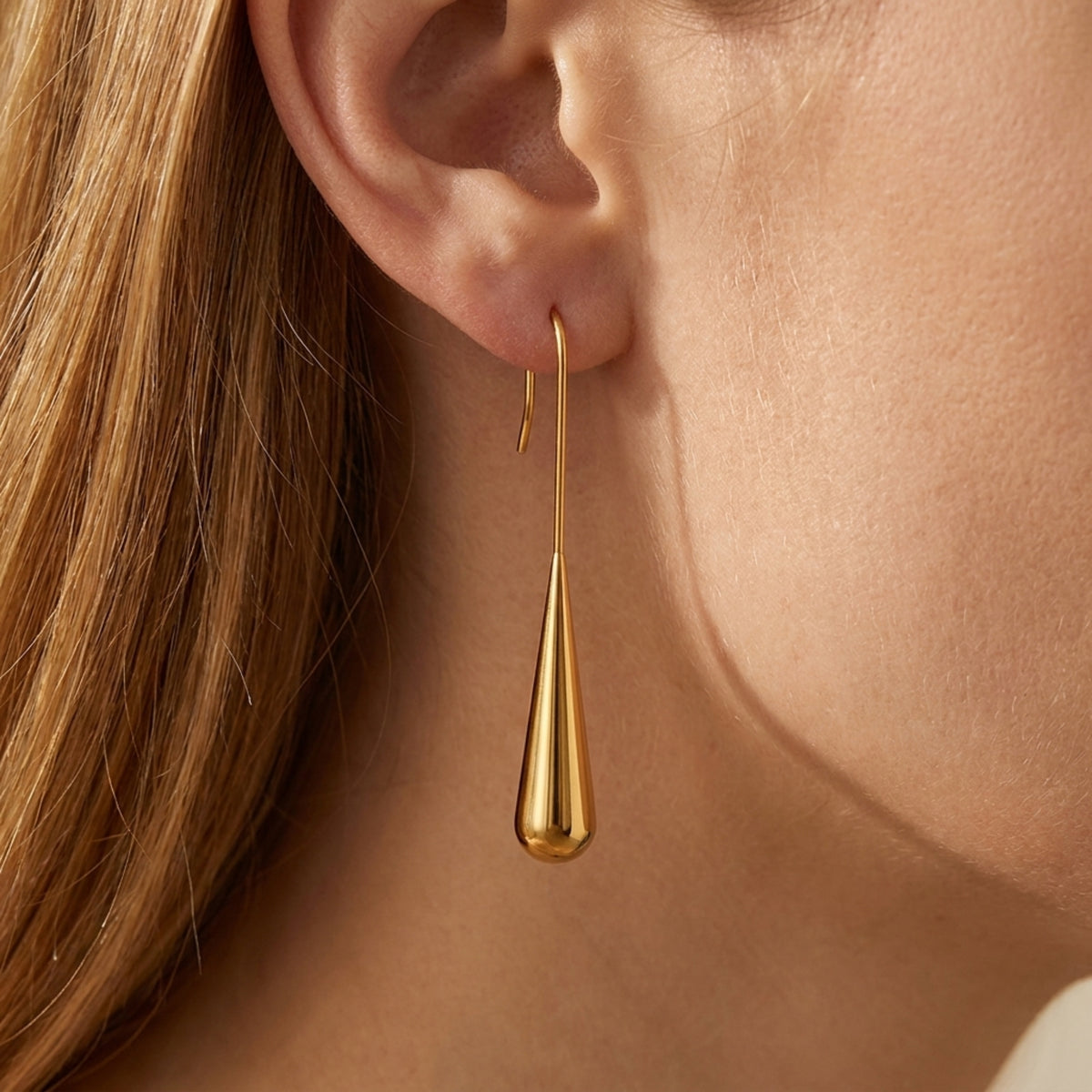 Les boucles d’oreilles goutte effilées