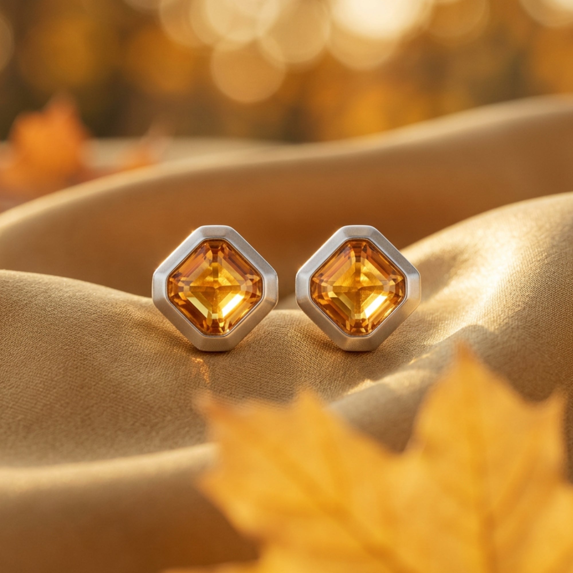 The Leonie Natural Citrine Earrings