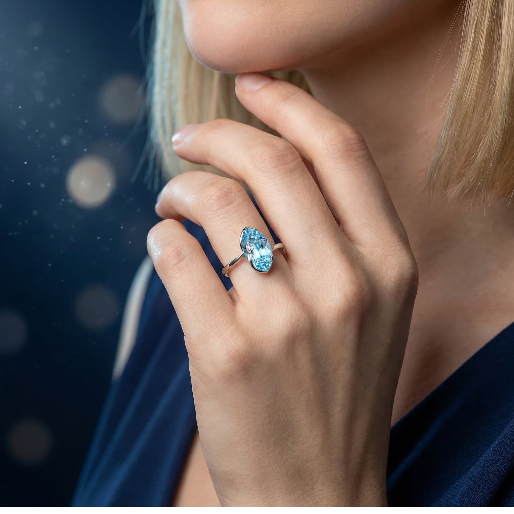 The Elysiana Natural Topaz Ring