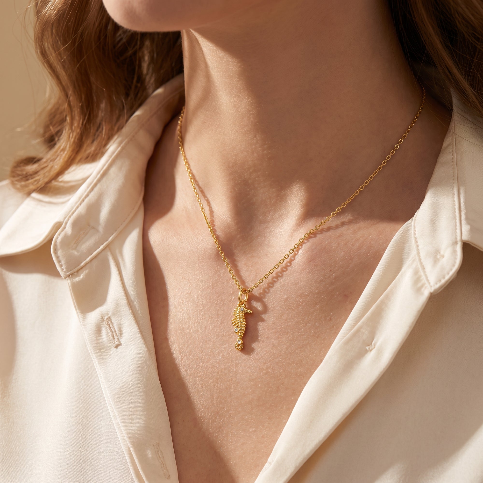 Die Seepferdchen-Anhänger-Halskette