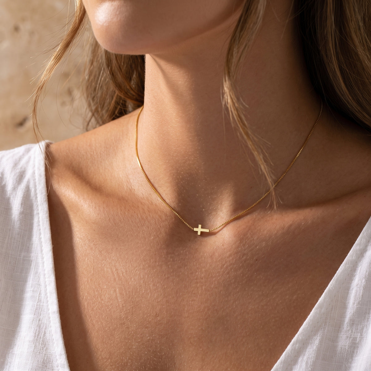 The Sideways Cross Necklace