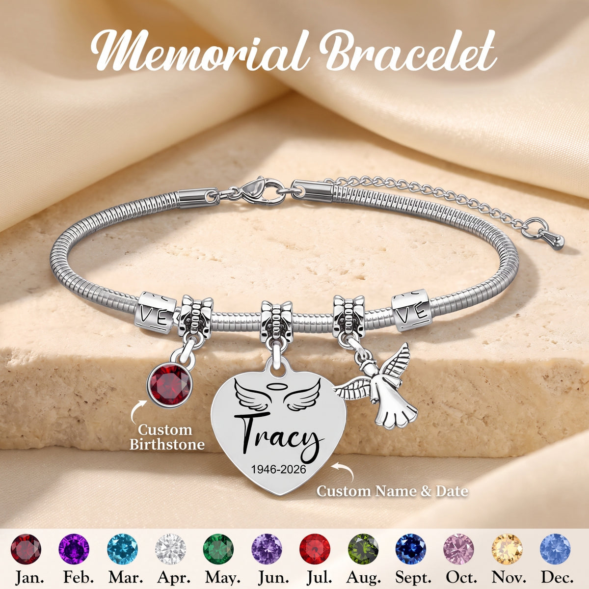 The Guardian Angel Heart Bracelet