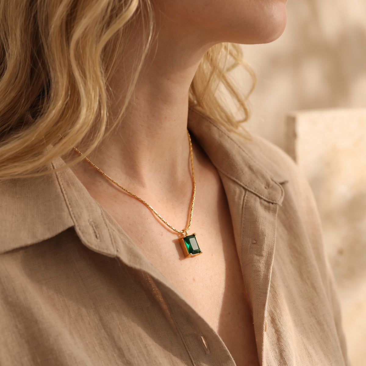Le collier taille émeraude Verdant