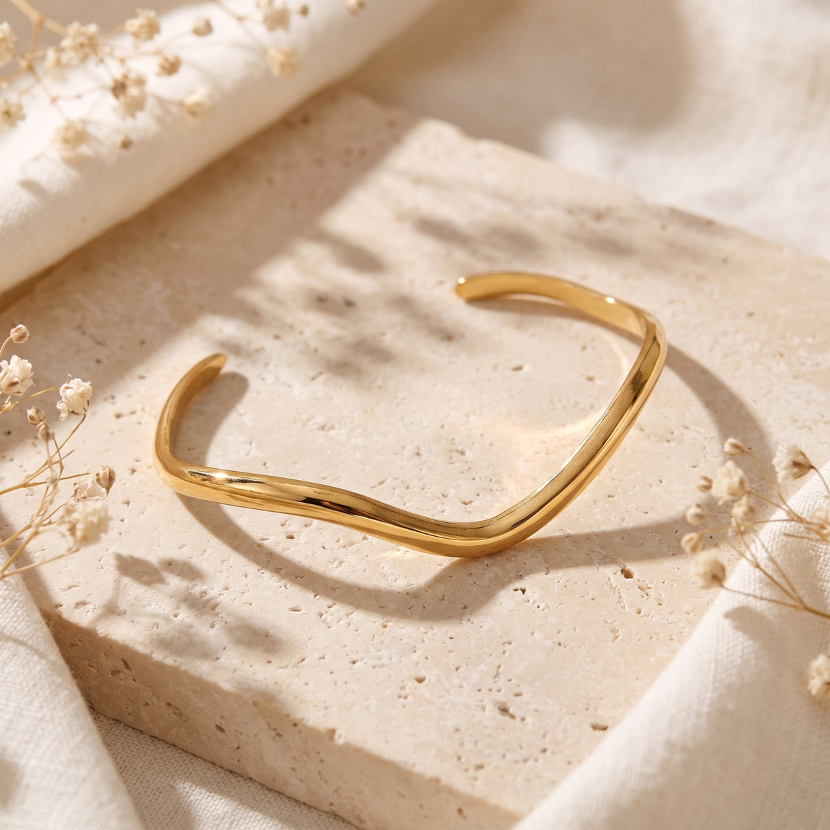 The Wave Contour Cuff Bracelet