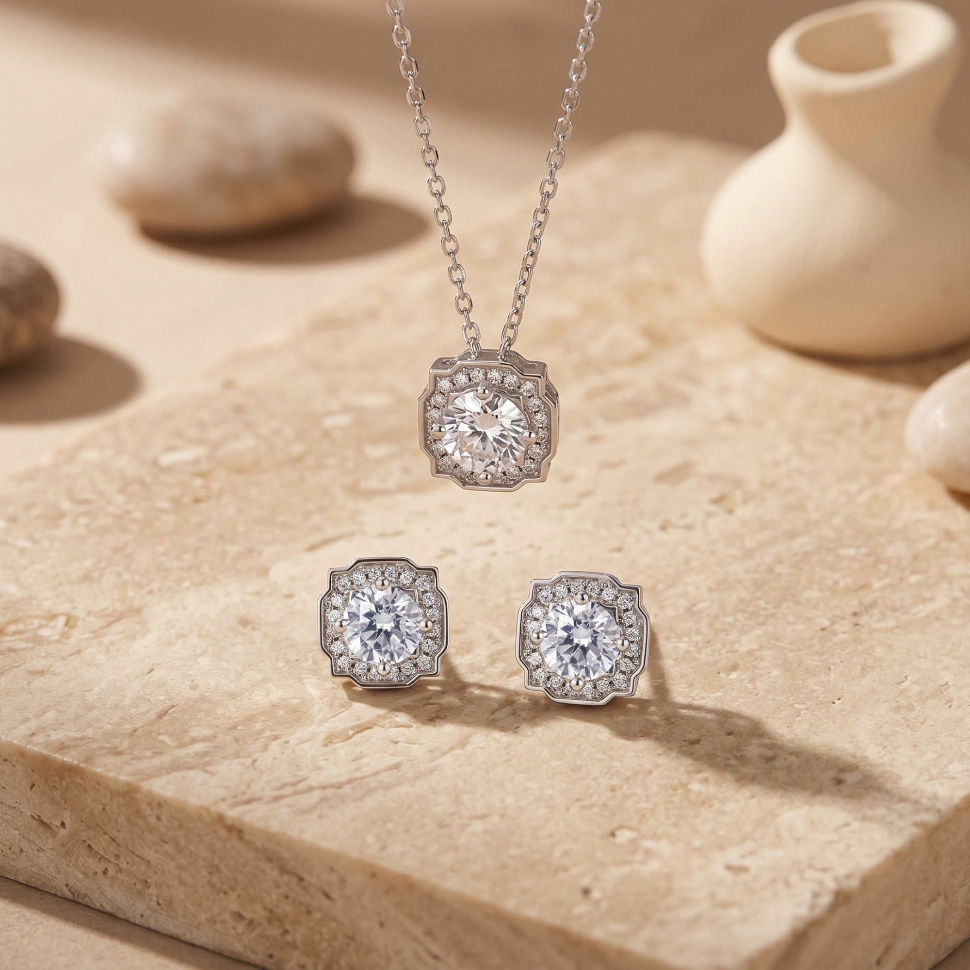 The Aurestella Moissanite Set