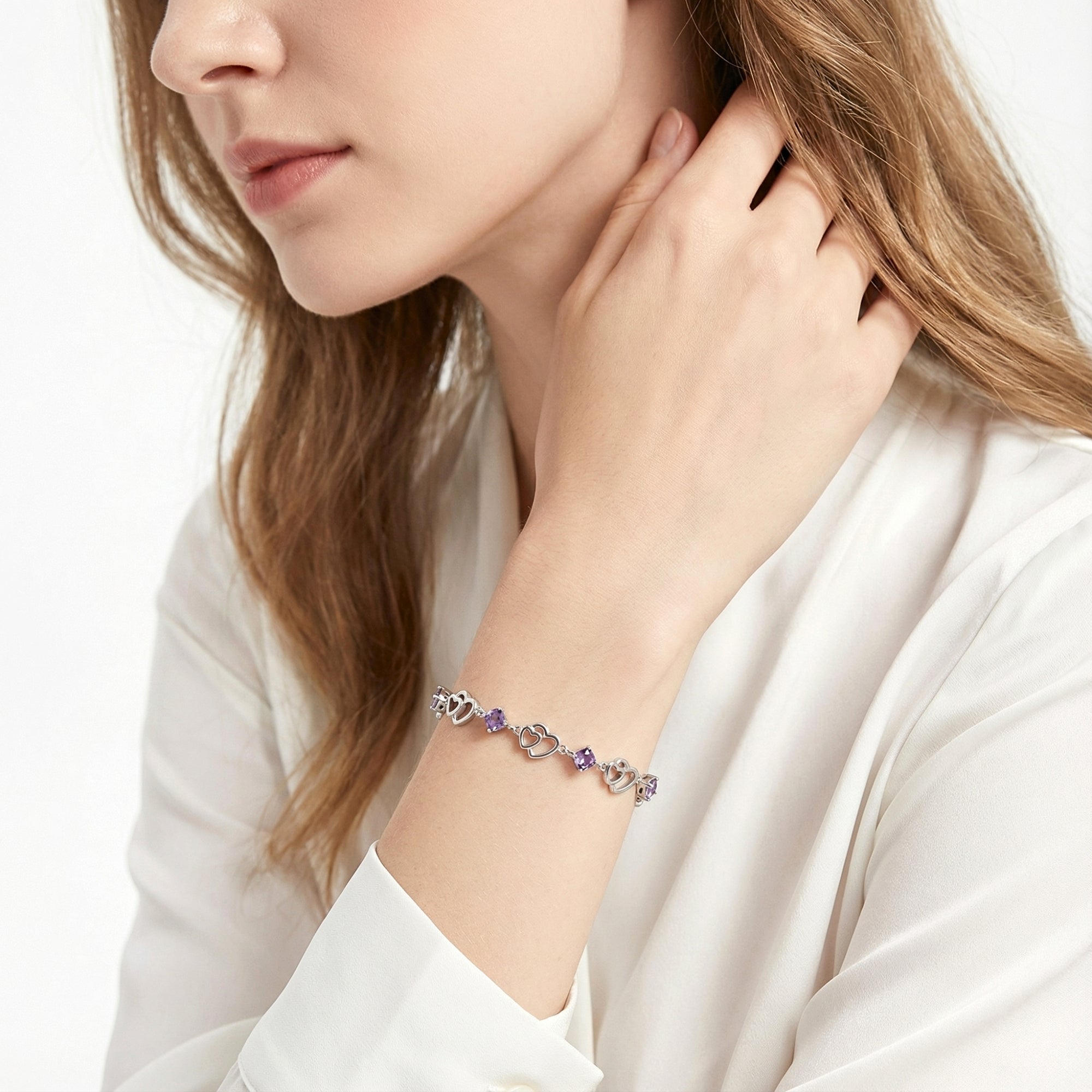 The Althea Heart Bracelet - S925 Sterling Silver