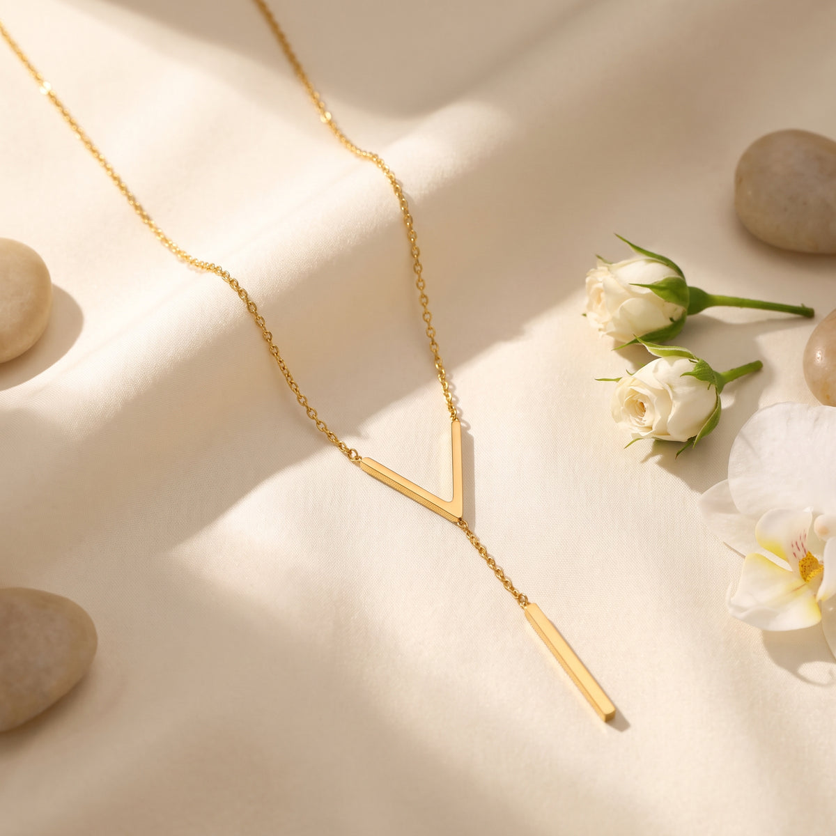 The V-Bar Lariat Necklace