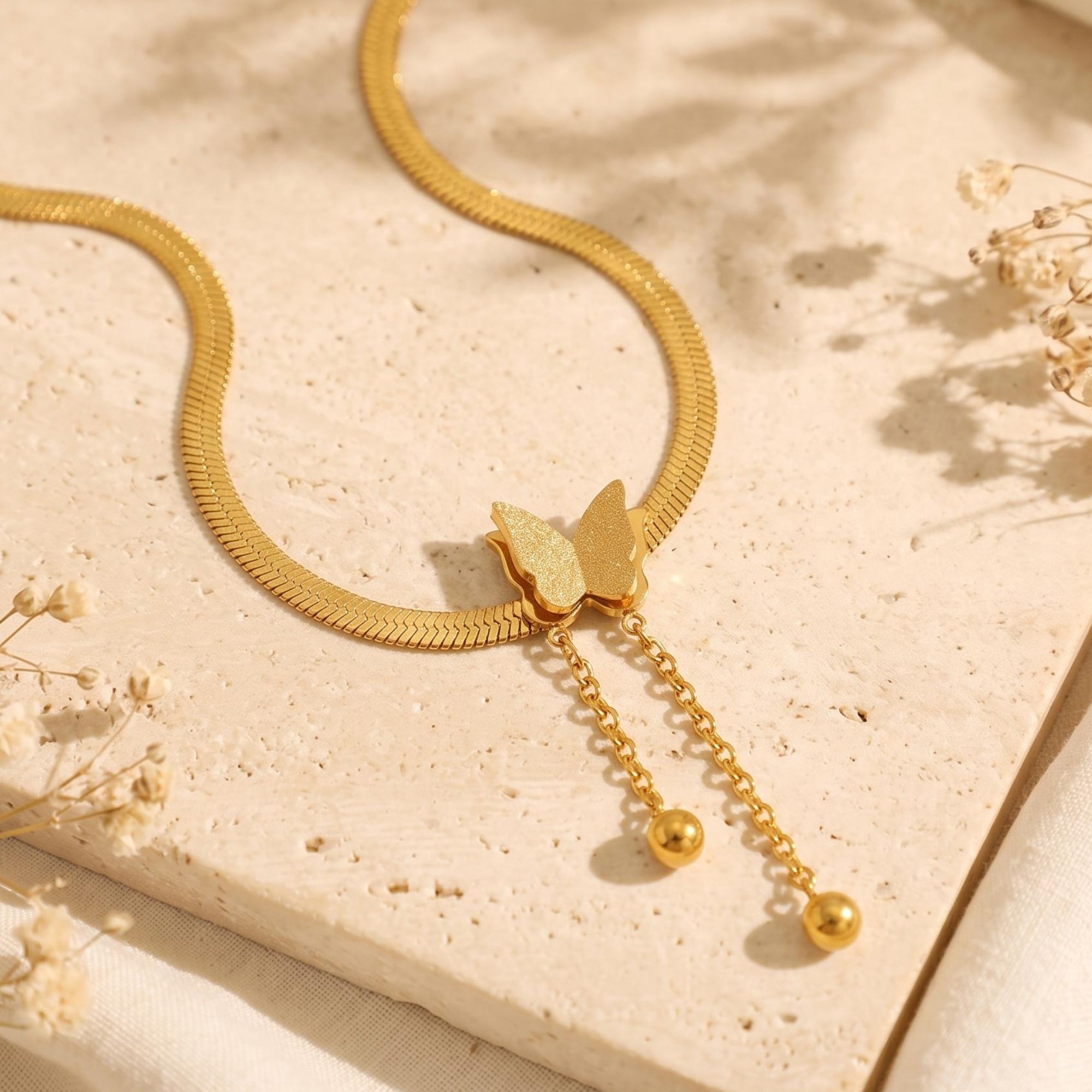 The Butterfly Drop Tassel Necklace