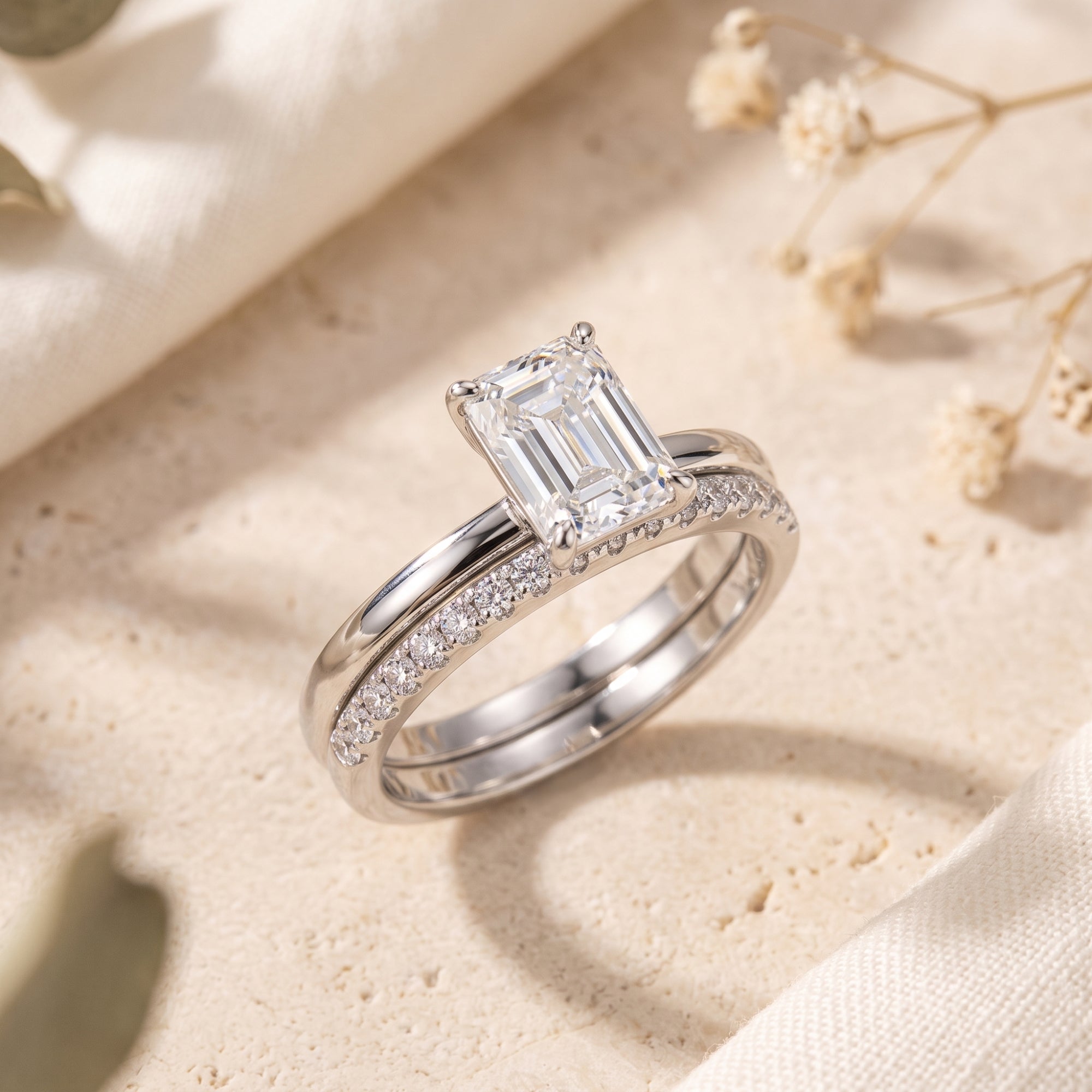 The Emerald-Cut Stack Ring
