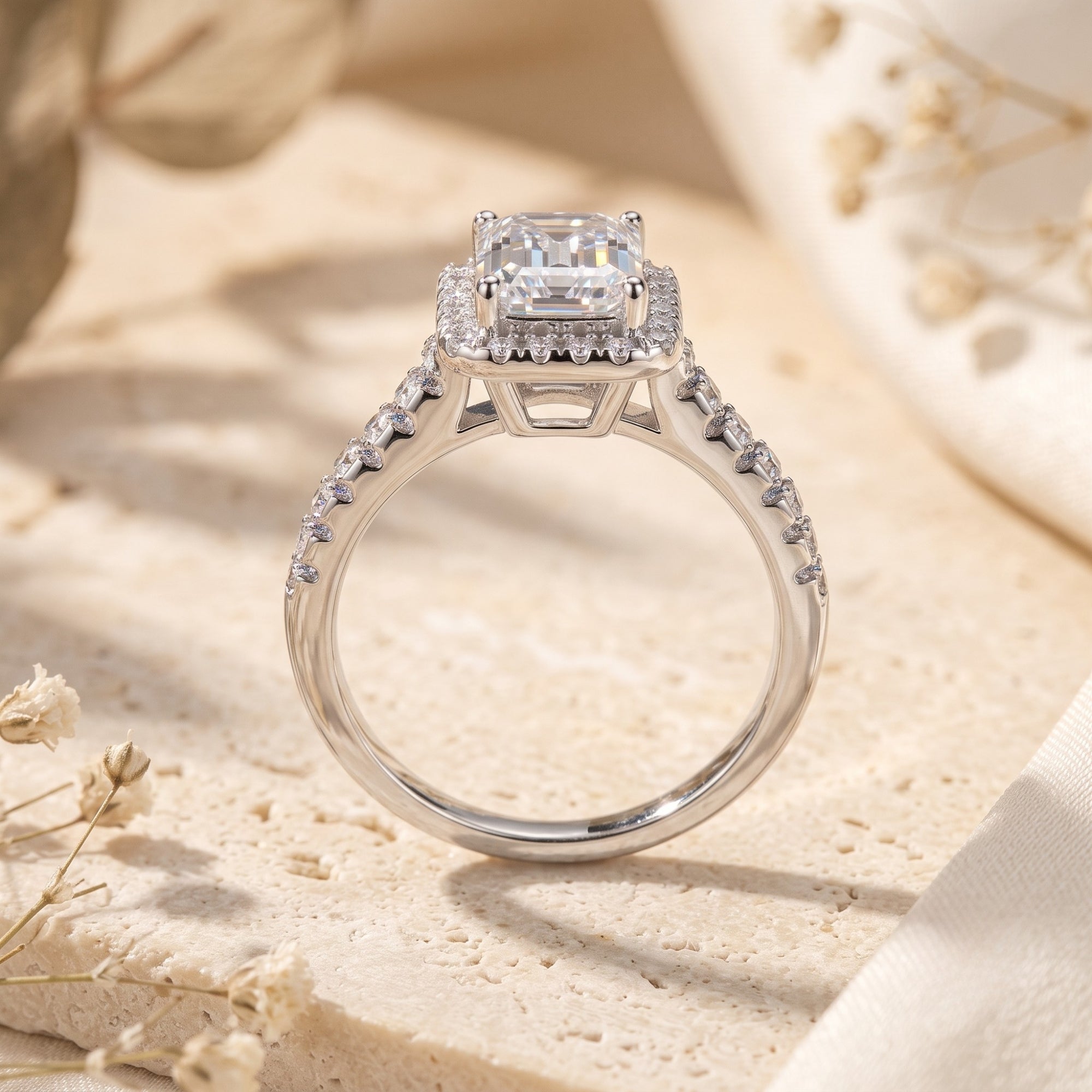 The Devotion Emerald Halo Ring