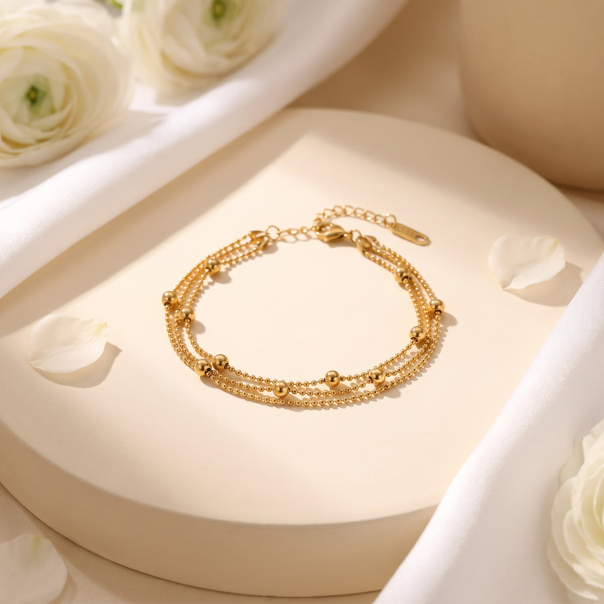 Le bracelet à perles superposées