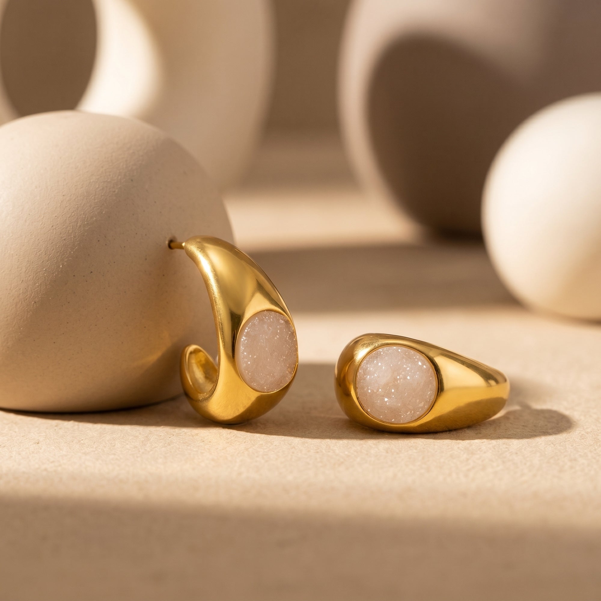 The Cyrilla Quartz Earrings