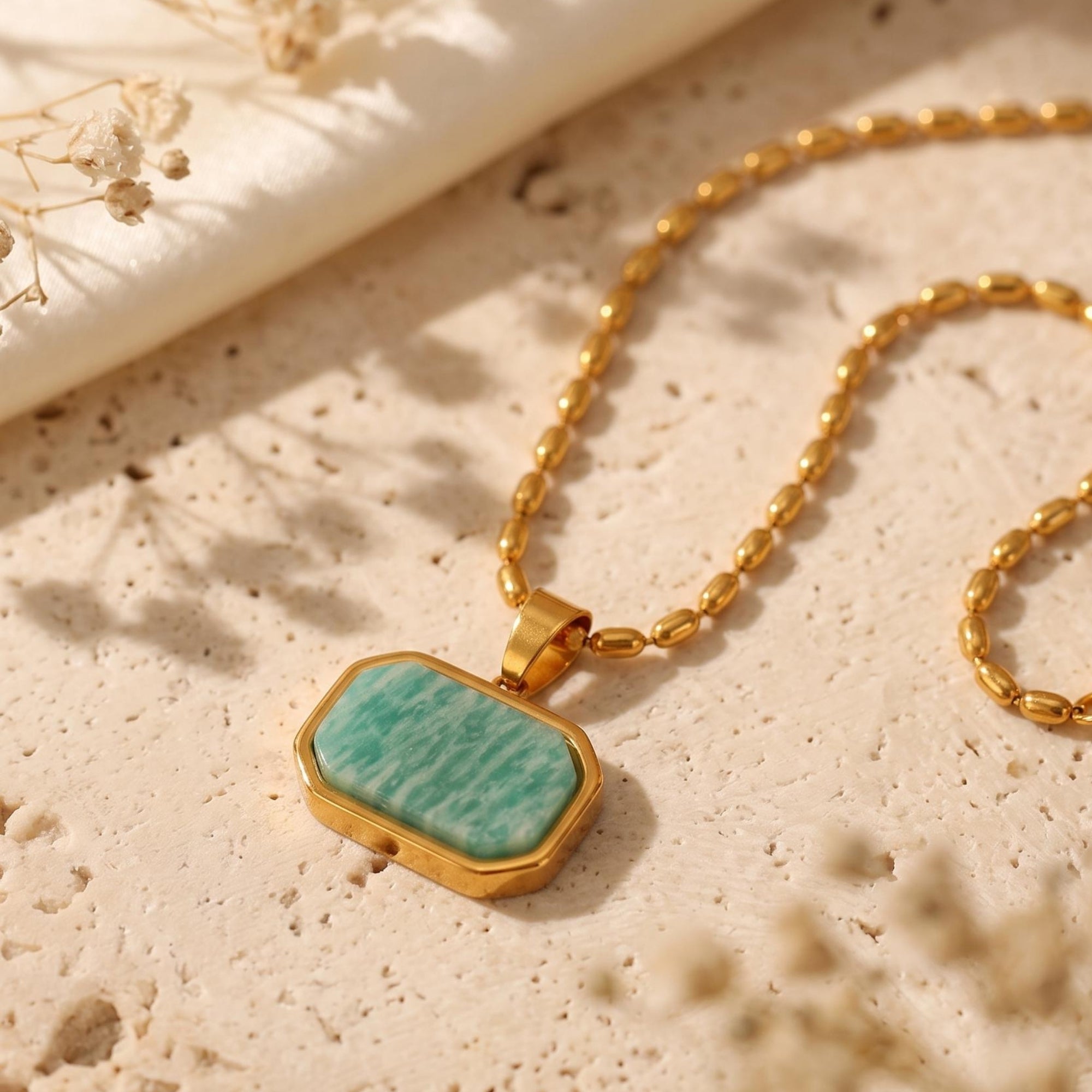 The Amazonite Pendant Necklace
