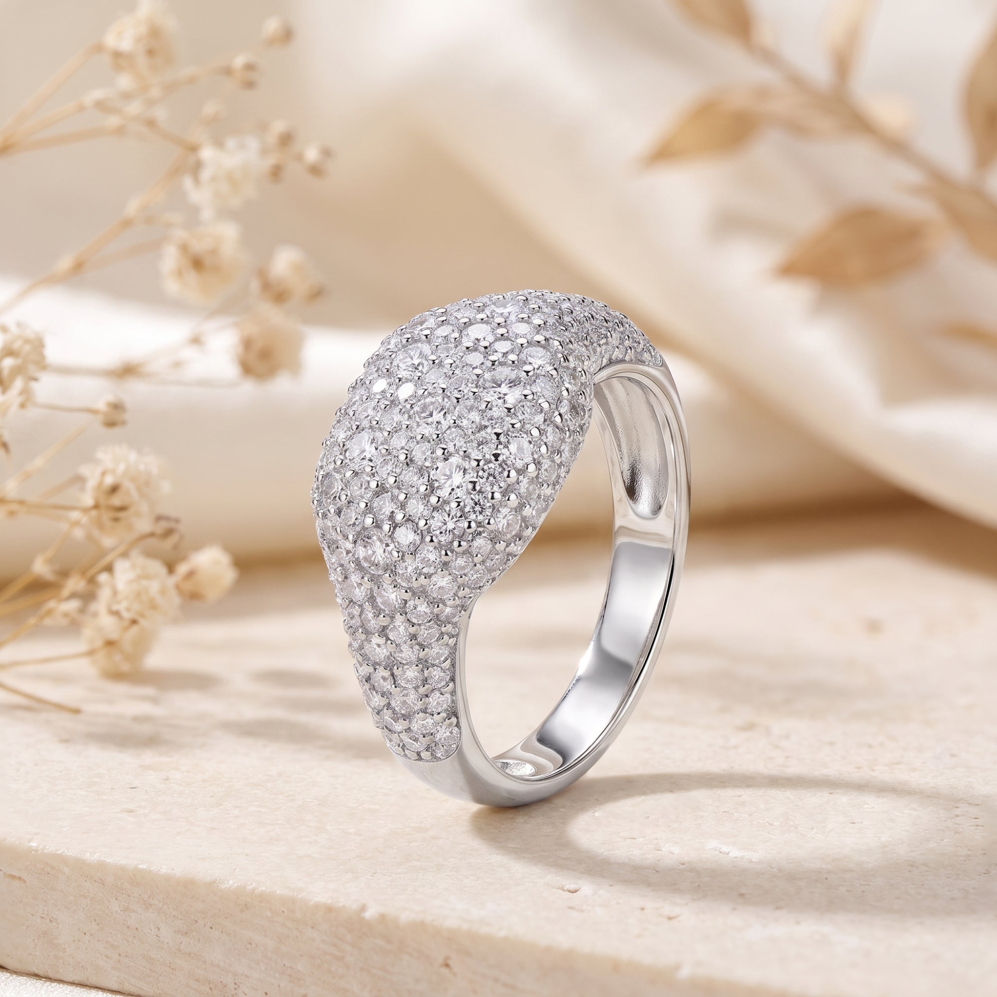 The Elysian Pave Dome Ring