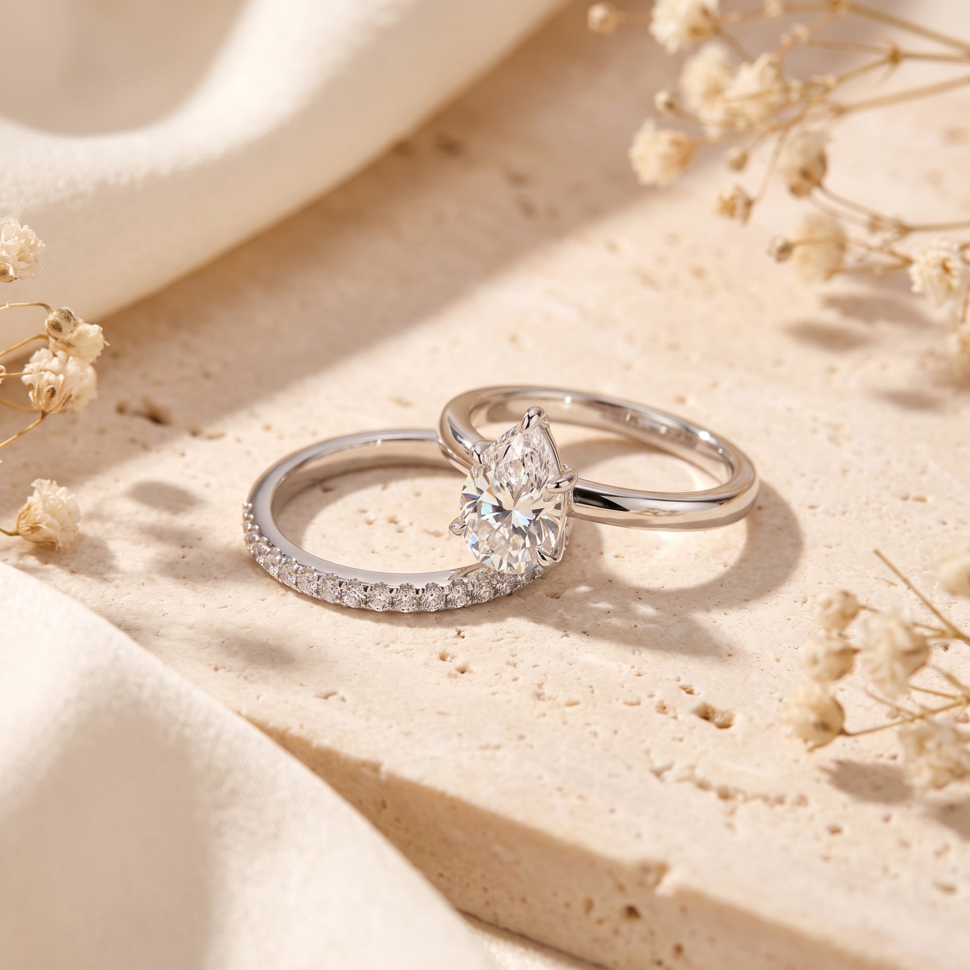The Teardrop Nested Ring Set